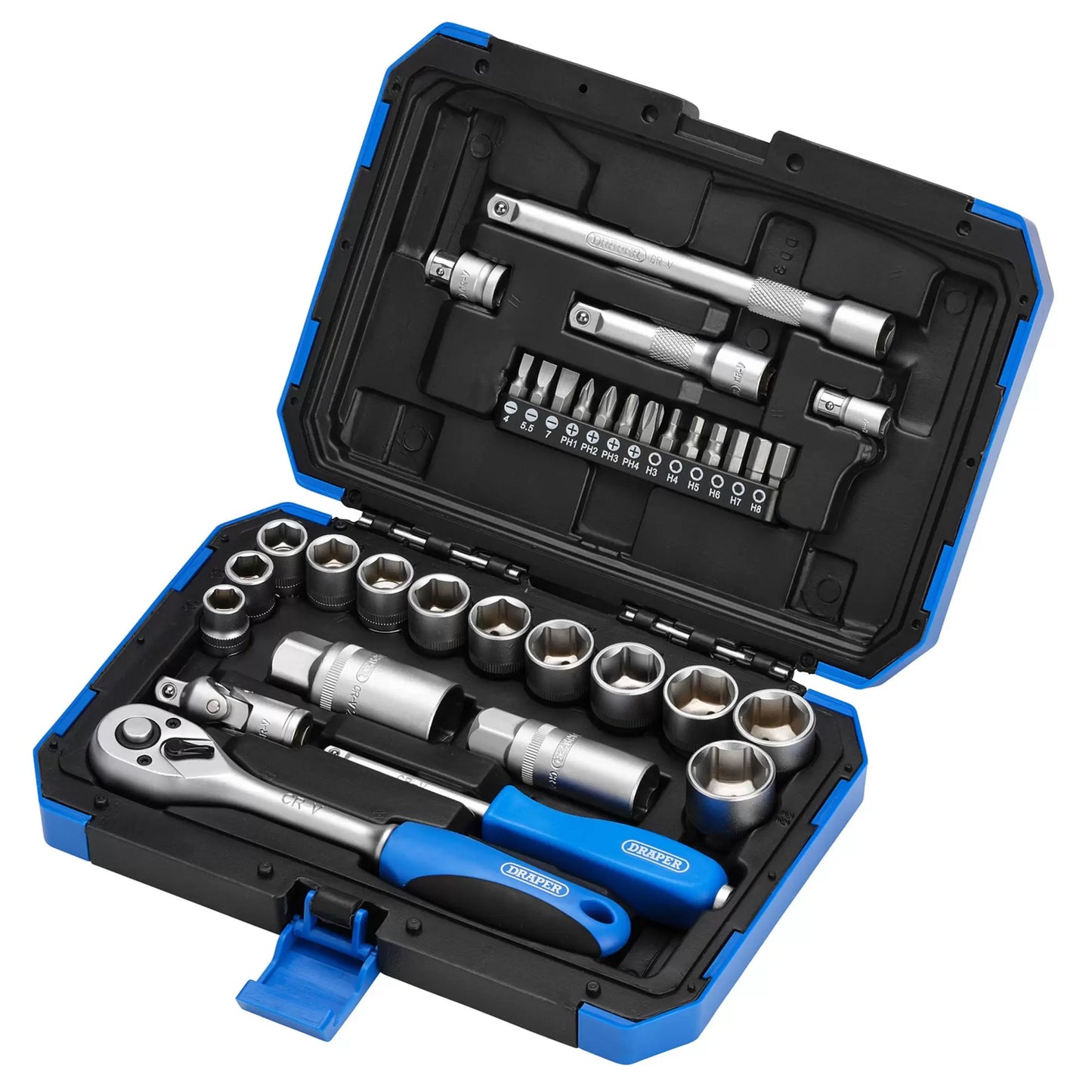 Draper Tools - 89558 - Metric Socket Set, 3/8" Sq. Dr. (34 Piece)