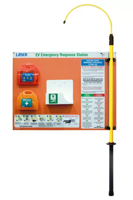 Laser - 8970 - EV Emergency Response Station c/w Electric Burns Kit, First Aid Kit, Bracket for Defibrillator
