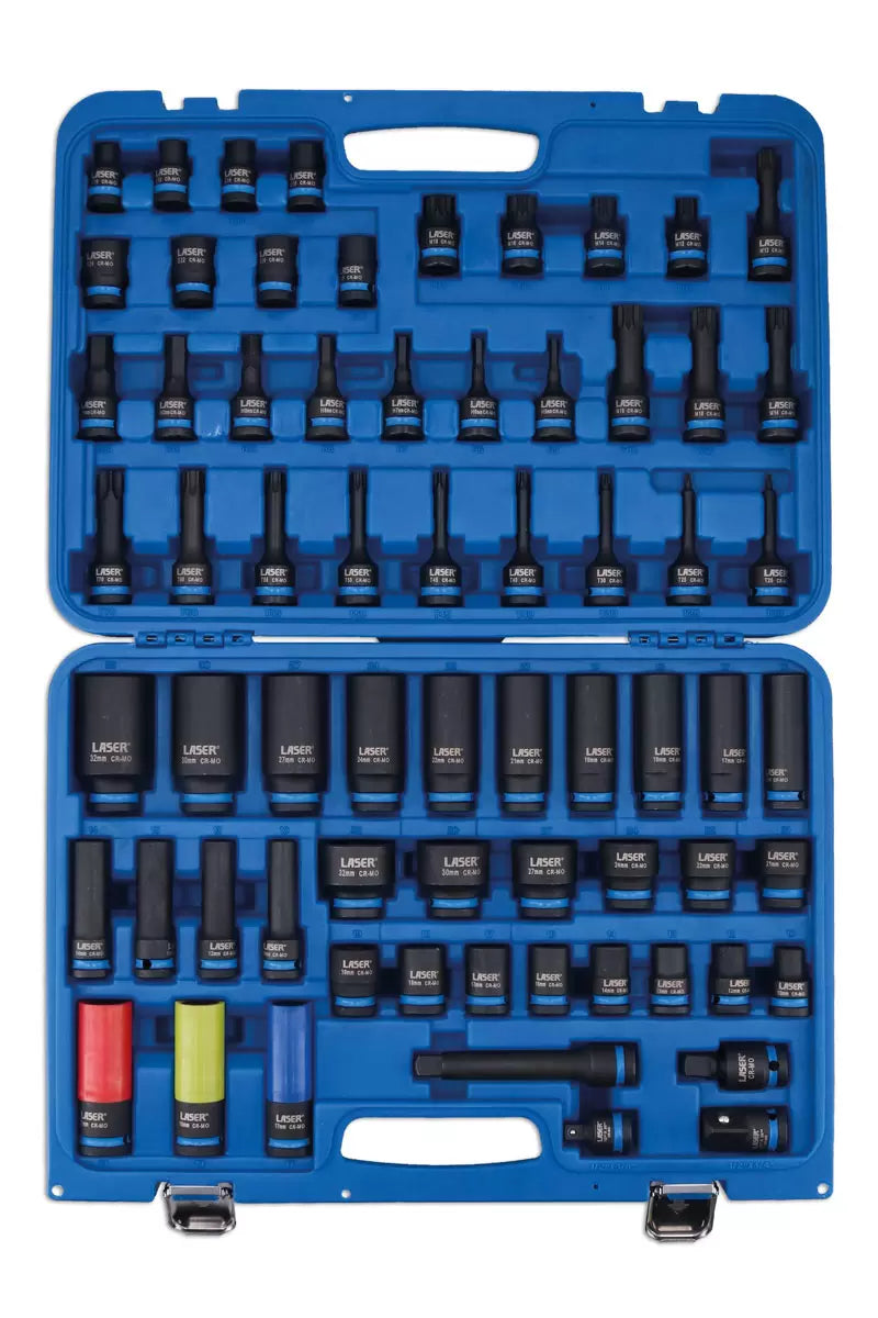 Laser - 8987 - Impact Bit Socket Set 1/2"D 67pc