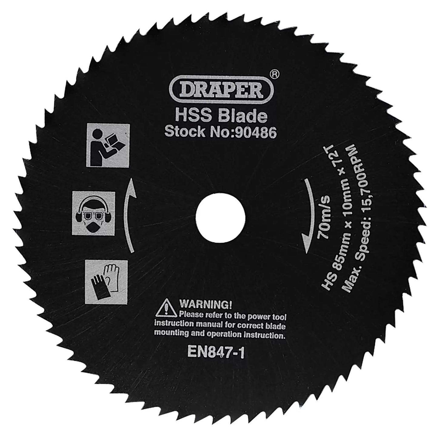 Draper Tools - 90486 - HSS Saw Blade, 85mm