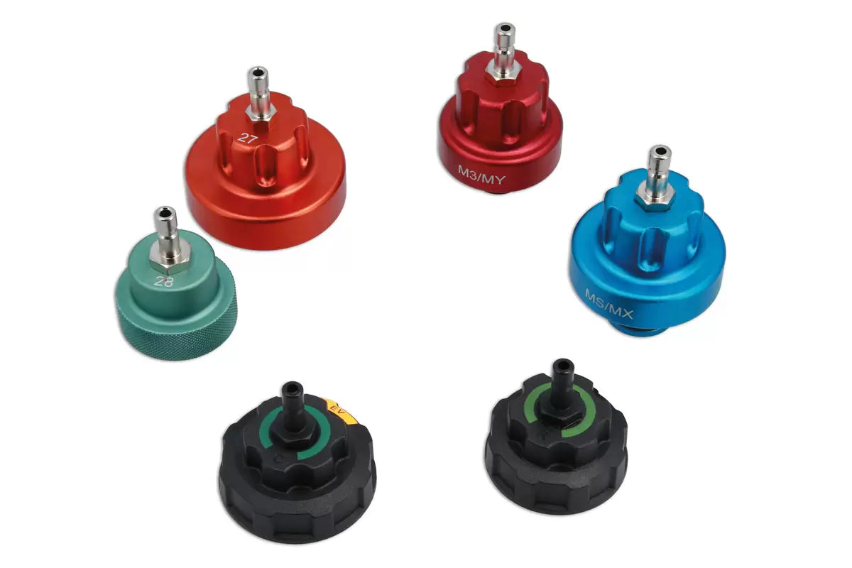 Laser - 9117 - Cooling Pressure Test Cap Set 6pc - for EV/Hybrid/ICE