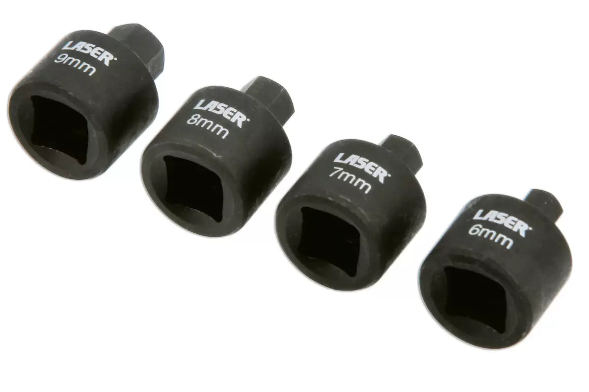 Laser - 9153 - Stubby Hex Bit Set 3/8"D 4pc - for German Vehicles