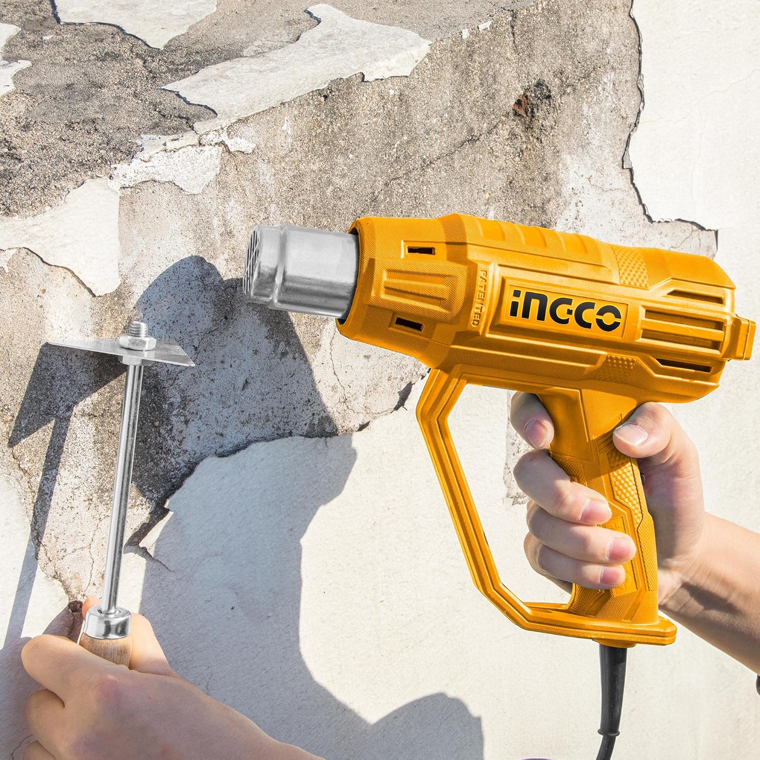 INGCO 2000W Heavy-Duty Heat Gun – Dual Temperature, with Nozzles – HG2000385
