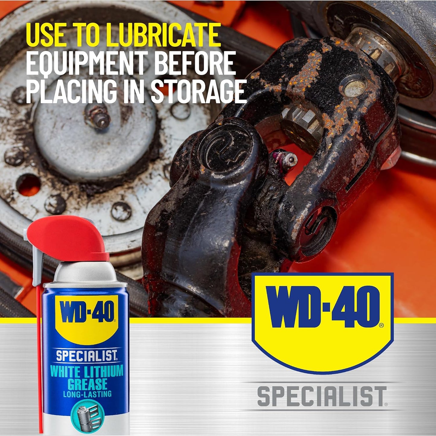 WD-40 Specialist White Lithium Grease Spray – 10 oz (High Performance)