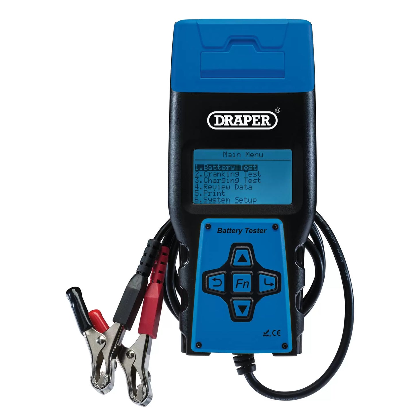 Draper Battery Tester with Printer 12V