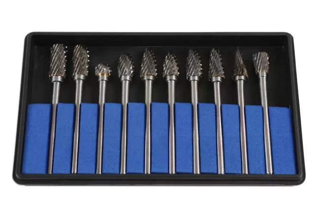 Laser - 92527 - Air Pencil Die Grinder & Tungsten Carbide Burr Set 11pc