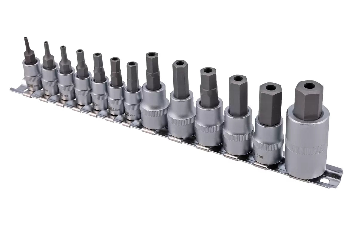 Laser - 9282 - Security Hex Socket Bit Set 1/4"D, 3/8"D, 1/2"D 13pc