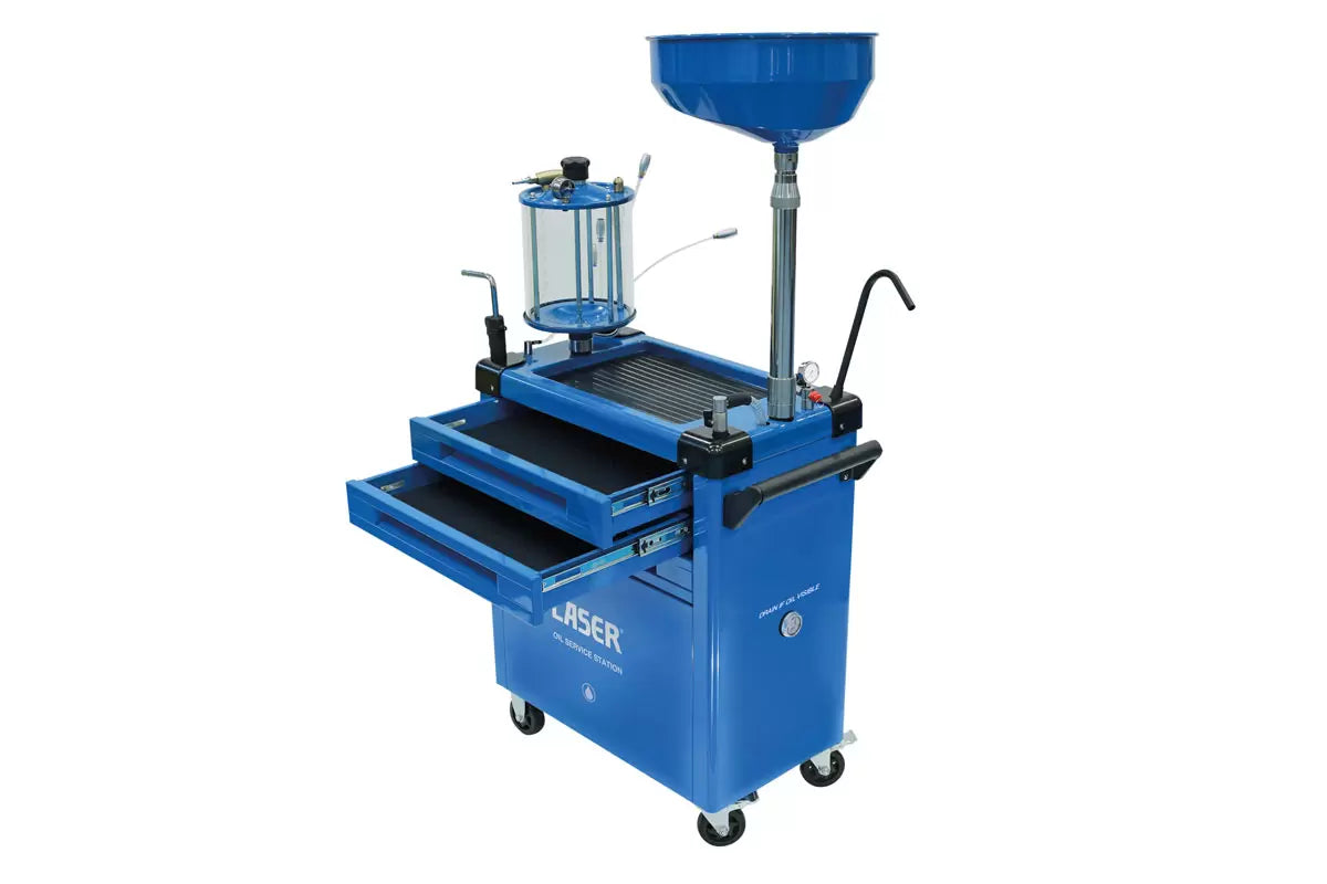 Laser - 9286 - Oil Service Station Trolley 70L w/o tools