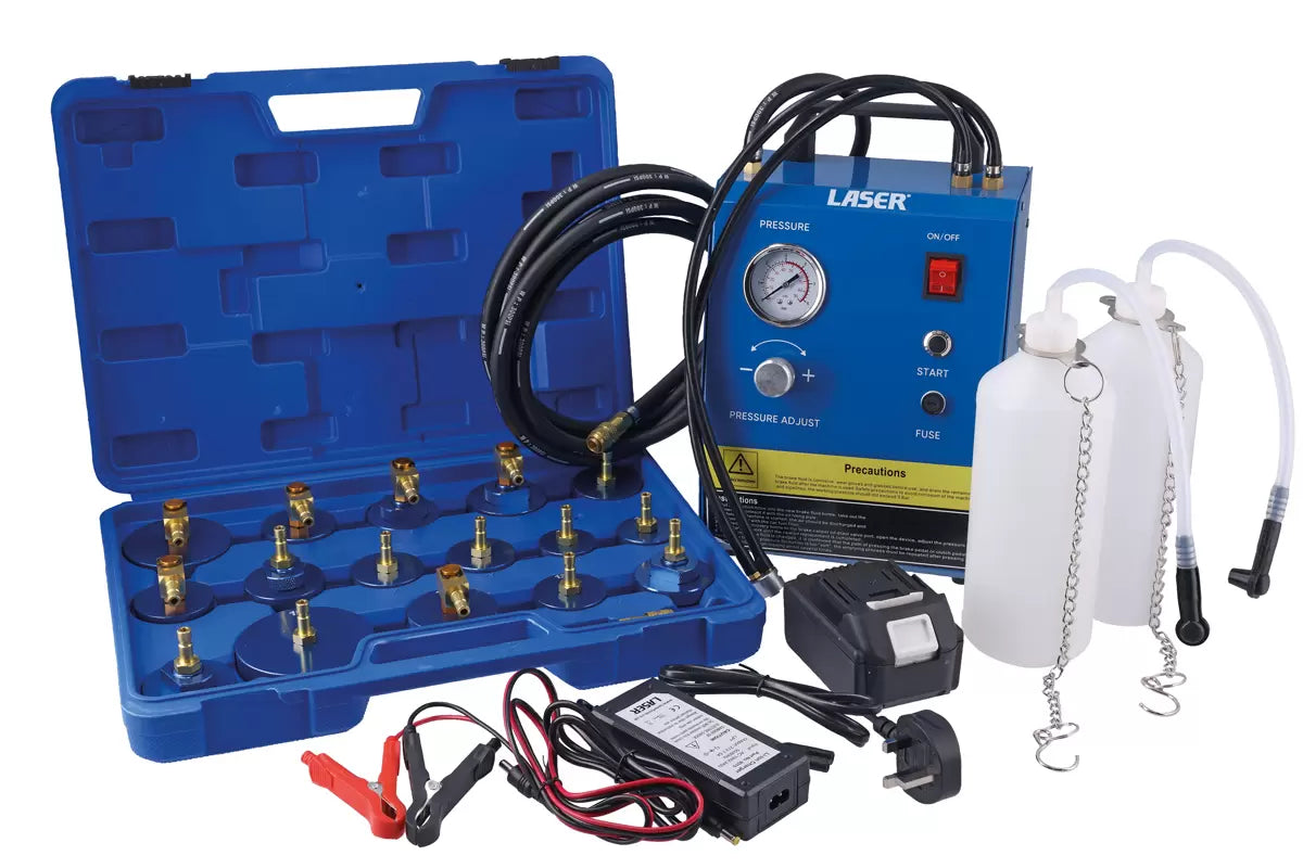 Laser - 9315 - Brake & Clutch Pressure Bleed Kit inc Master Cylinder Caps