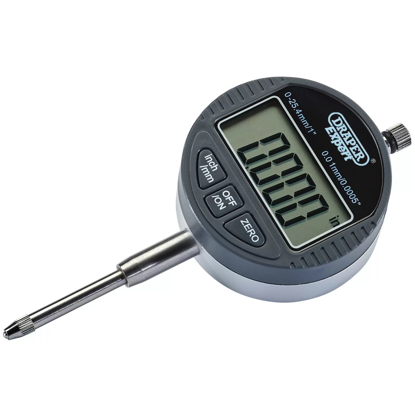 Draper Tools - 94255 - Draper Expert Dual Reading Digital Dial Test Indicator, 0 - 25mm/0 - 1"