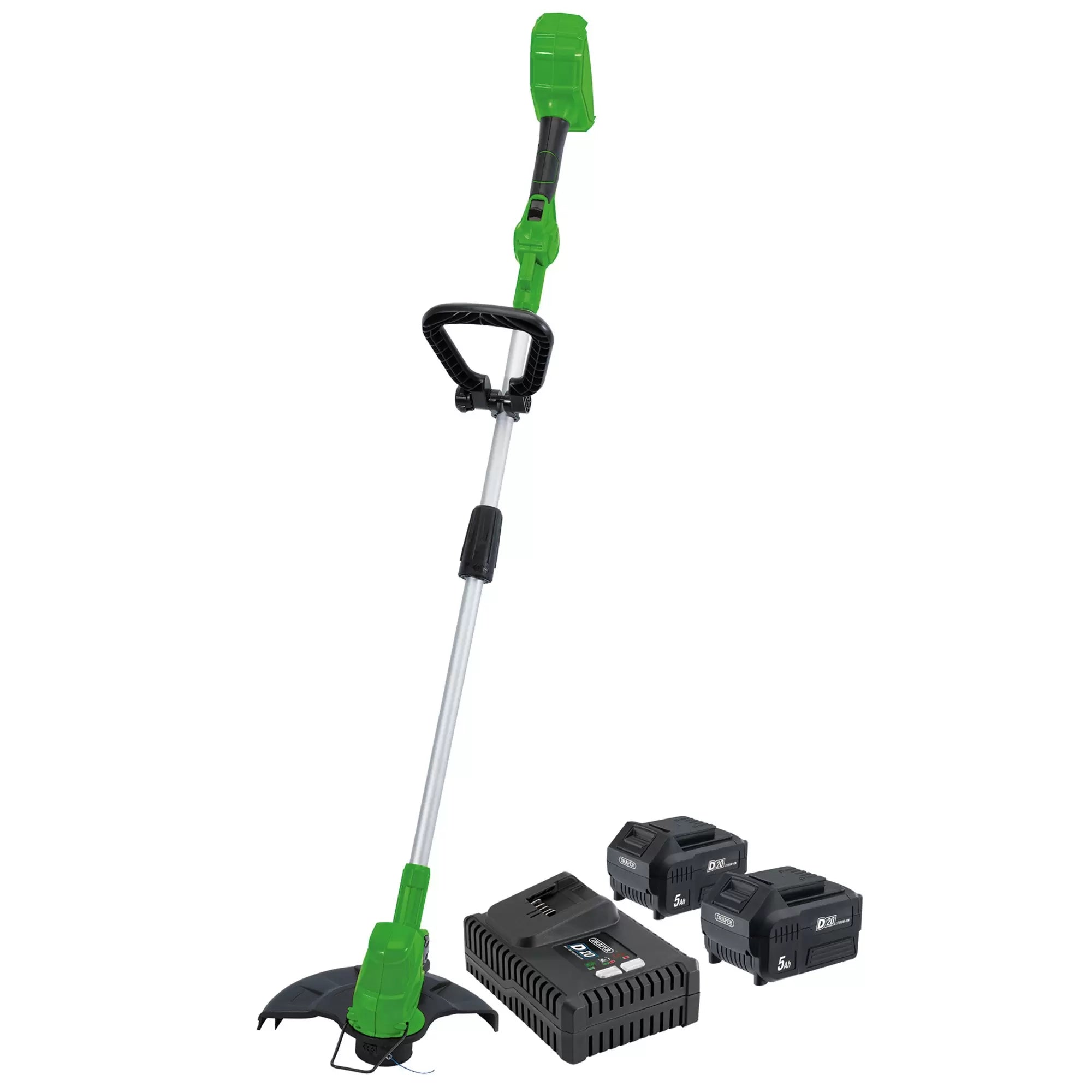 Draper Tools - 94580 - D20 40V Grass Trimmer Kit, 2 x 5.0Ah Battery, 1 x Fast Charger