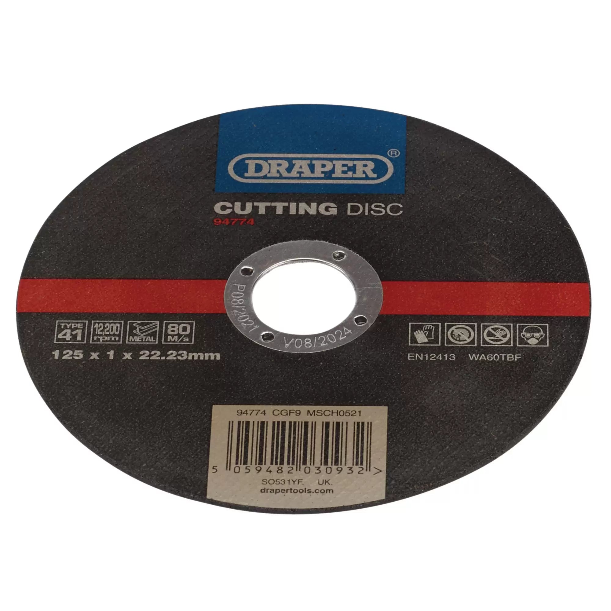 Draper Tools - 94774 - Metal Cutting Disc, 125 x 1 x 22.23mm