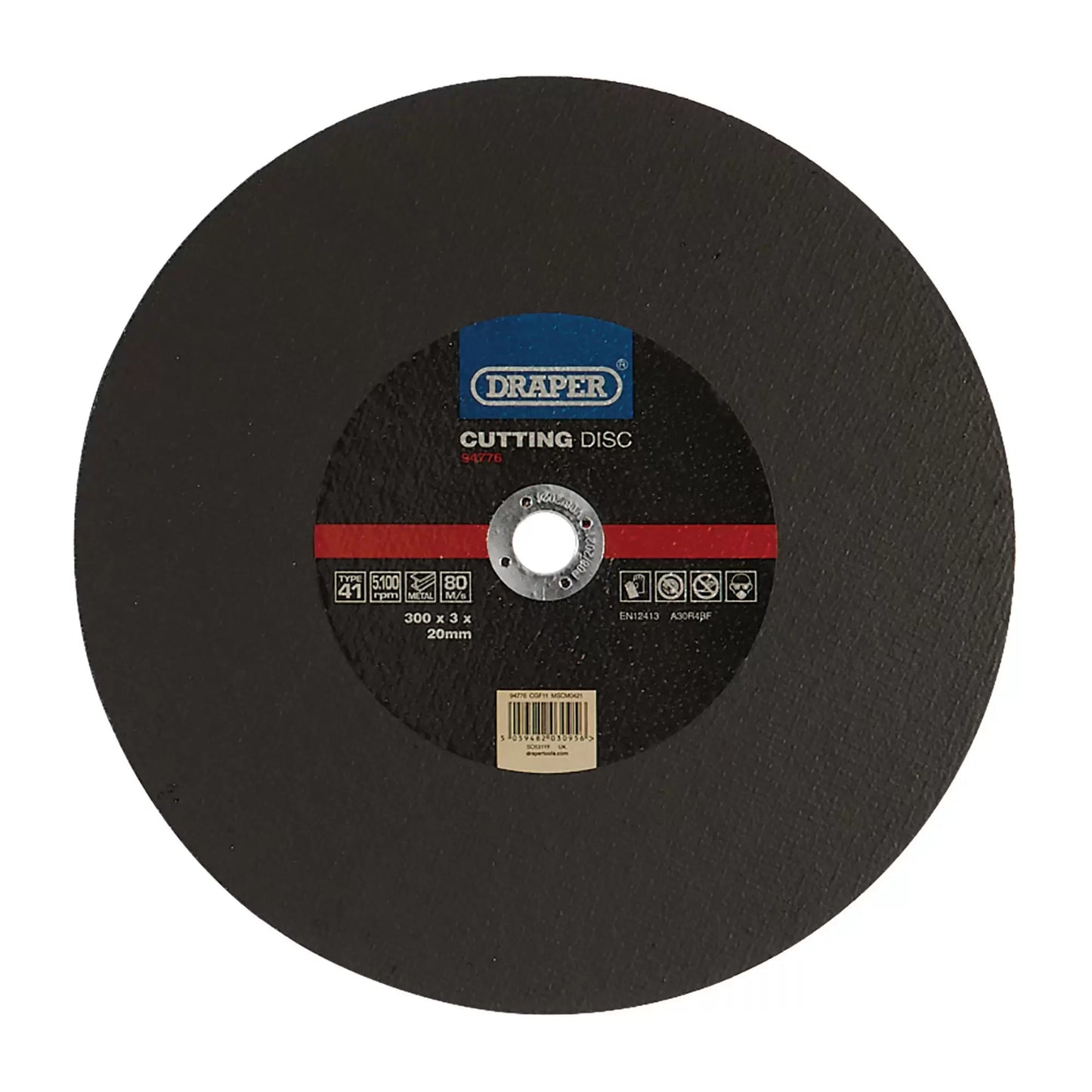 Draper Tools - 94776 - Metal Cutting Disc, 300 x 3 x 20mm