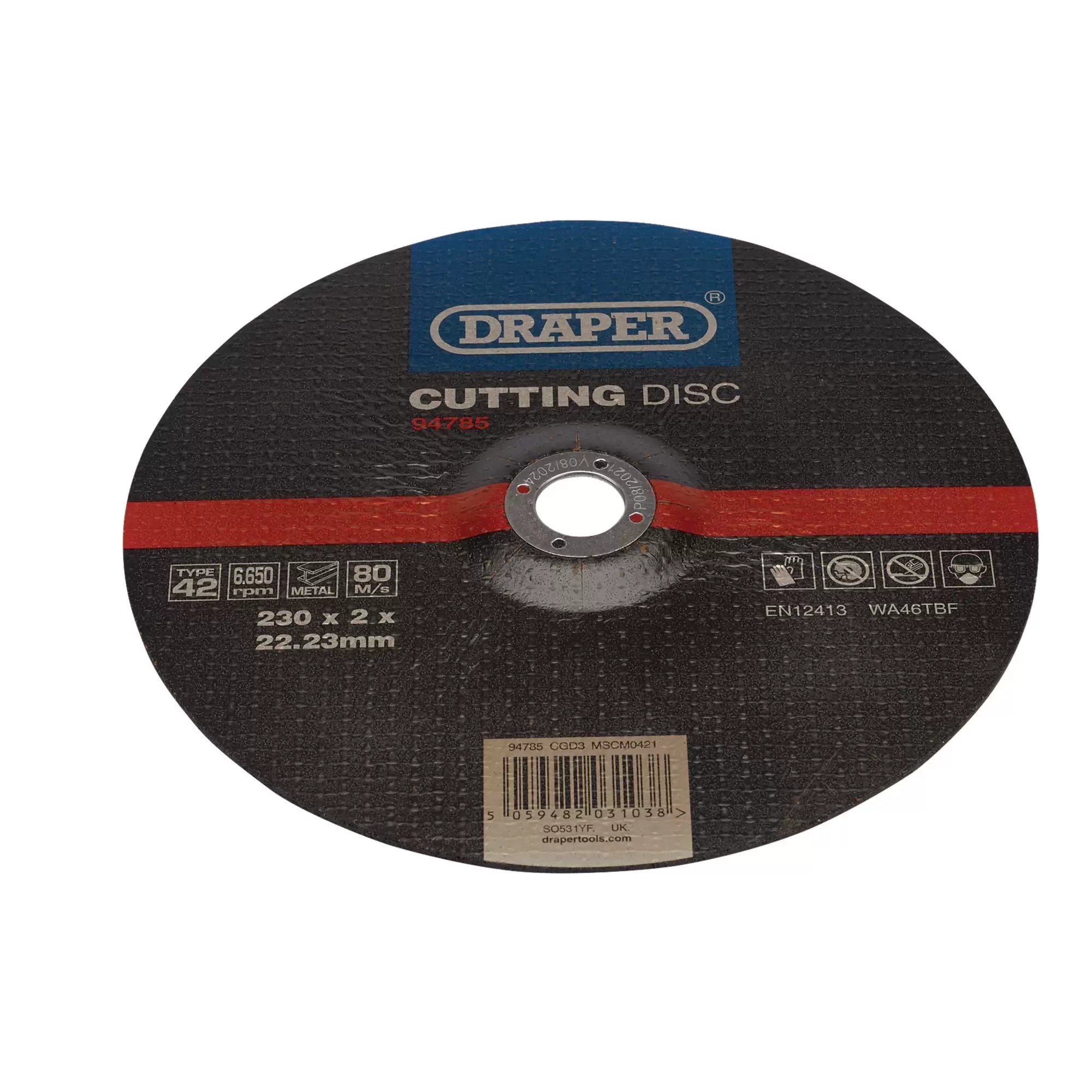 Draper Tools - 94785 - DPC Metal Cutting Disc, 230 x 2 x 22.23mm