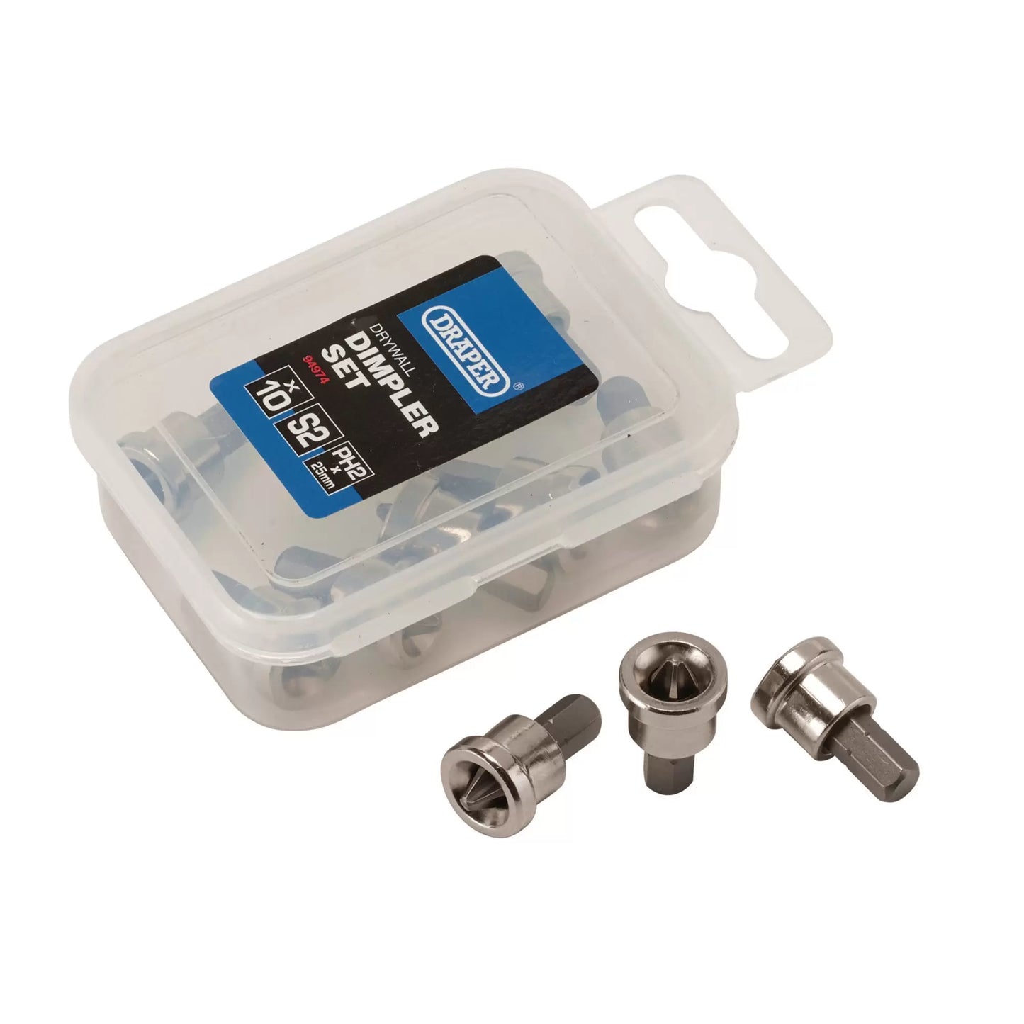 Draper Tools - 94974 - Drywall Dimpler Set, PH2 x 25mm (10 Piece)