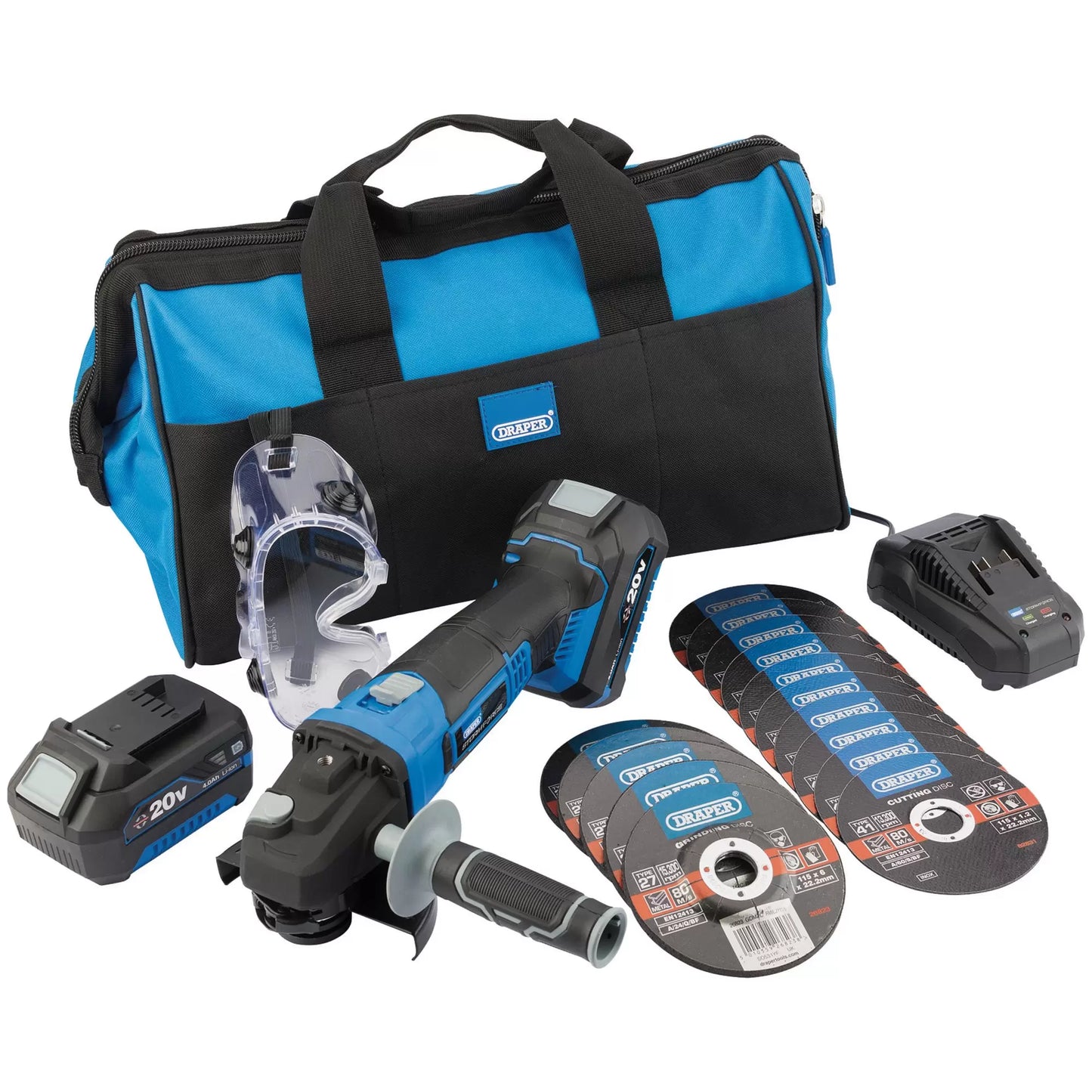 Draper Tools - 97276 - Draper Storm Force 20V Cordless Grind and Cut Kit