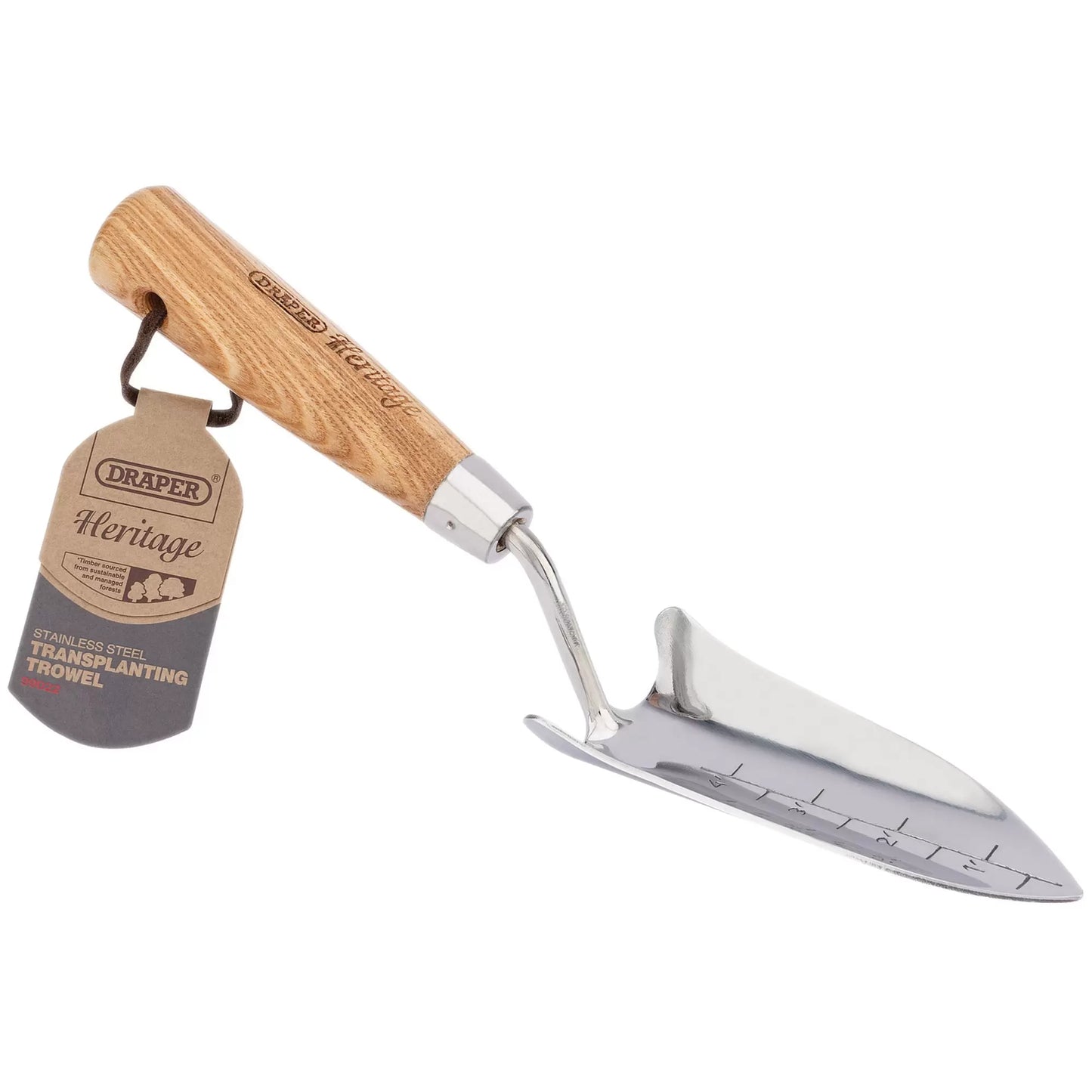 Draper Tools - 99022 - Draper Heritage Stainless Steel Transplanting Trowel with Ash Handle