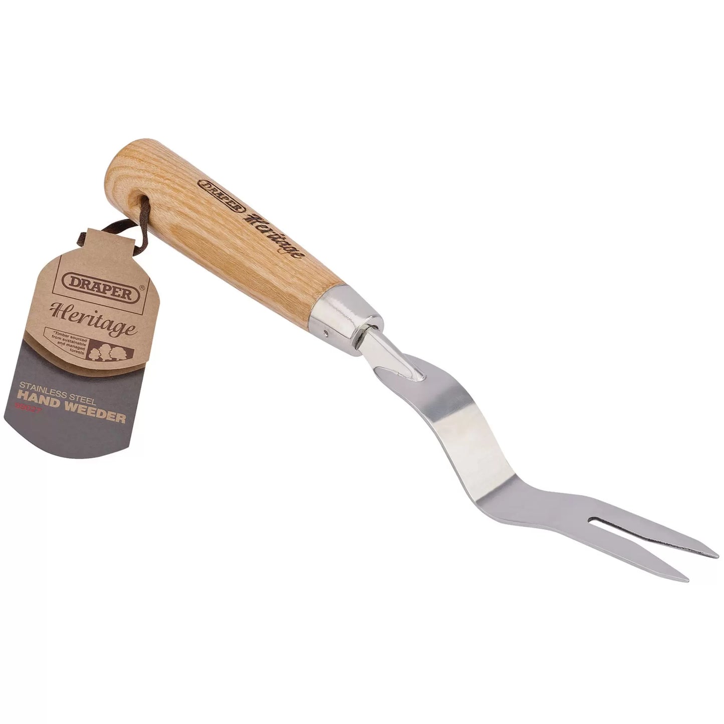Draper Tools - 99027 - Draper Heritage Stainless Steel Hand Weeder with Ash Handle