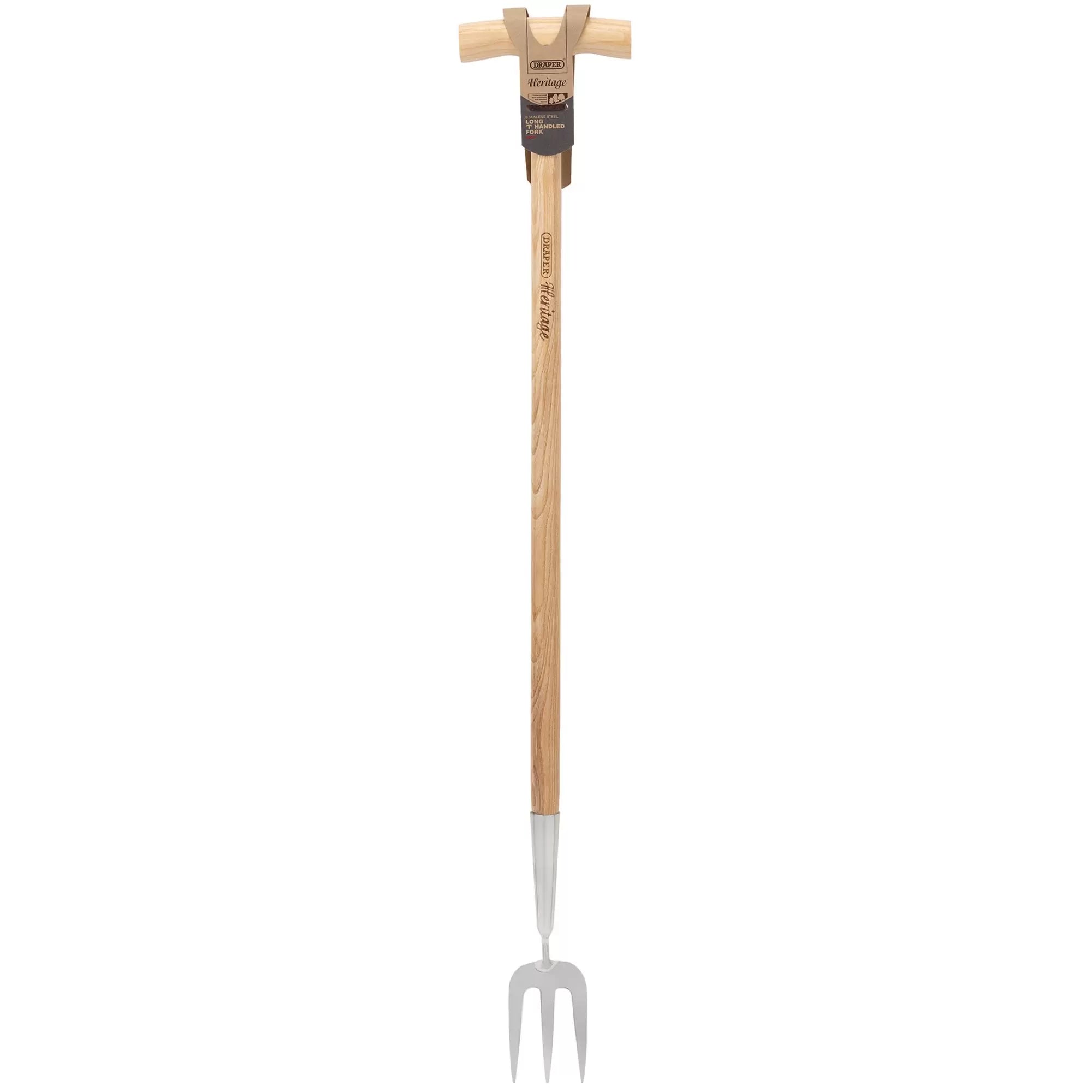 Draper Tools - 99031 - Draper Heritage Stainless Steel Fork With Ash Long Handle