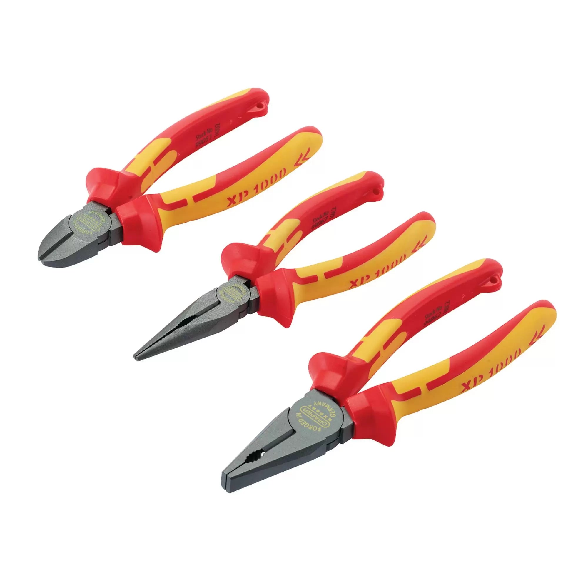 Draper Tools - 99070 - XP1000® VDE Pliers Set, Tethered (3 Piece)
