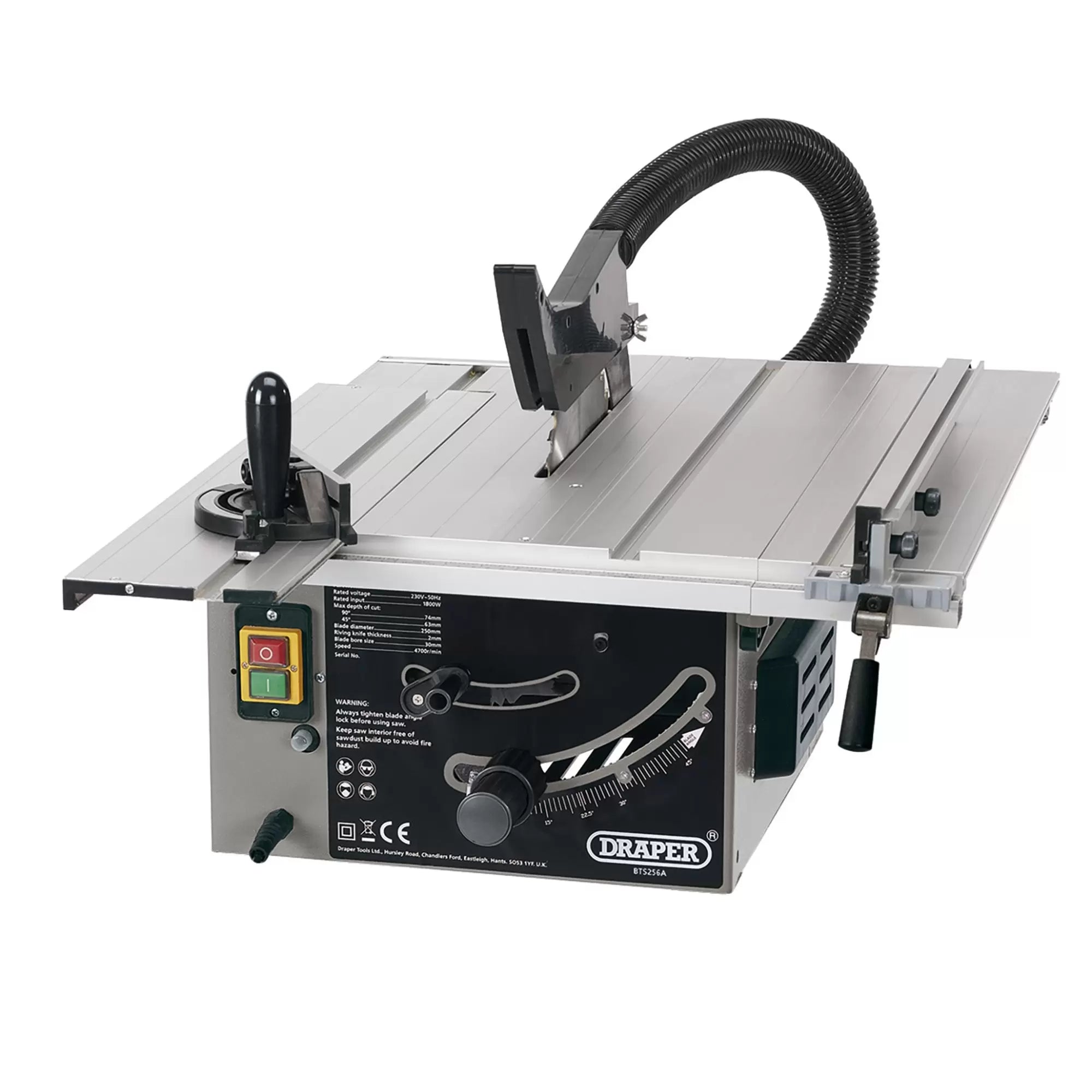Draper Tools - 99258 - Sliding Table Saw, 250mm, 1800W
