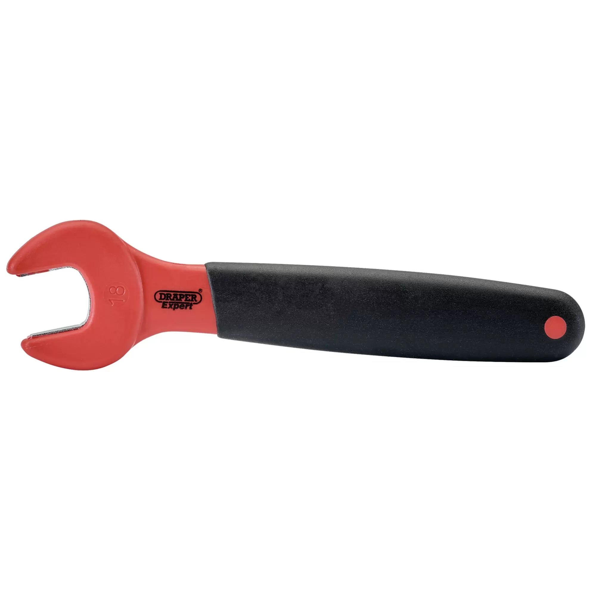 Draper Tools - 99476 - Draper Expert VDE Approved Fully Insulated Open End Spanner, 18mm