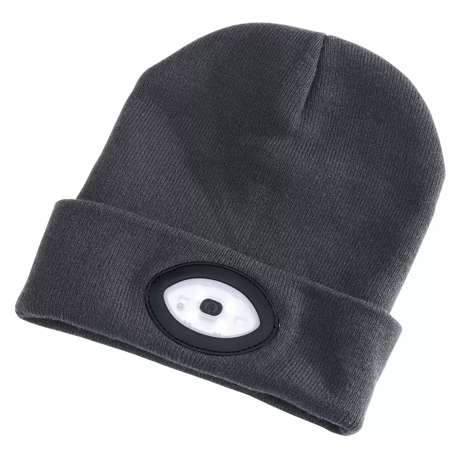 Draper Tools - 99522 - Beanie Hat with Rechargeable Torch, One Size, 1W, 100 Lumens, Grey