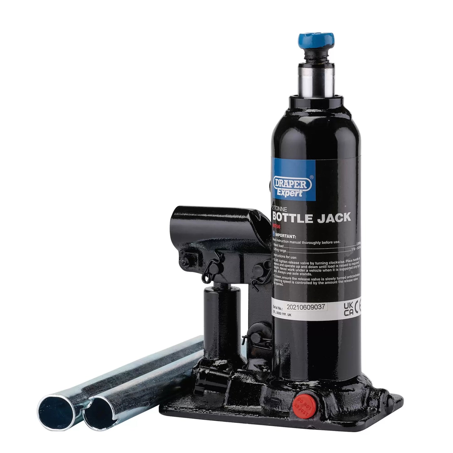 Draper Tools - 99766 - Draper Expert Hydraulic Bottle Jack, 2 Tonne