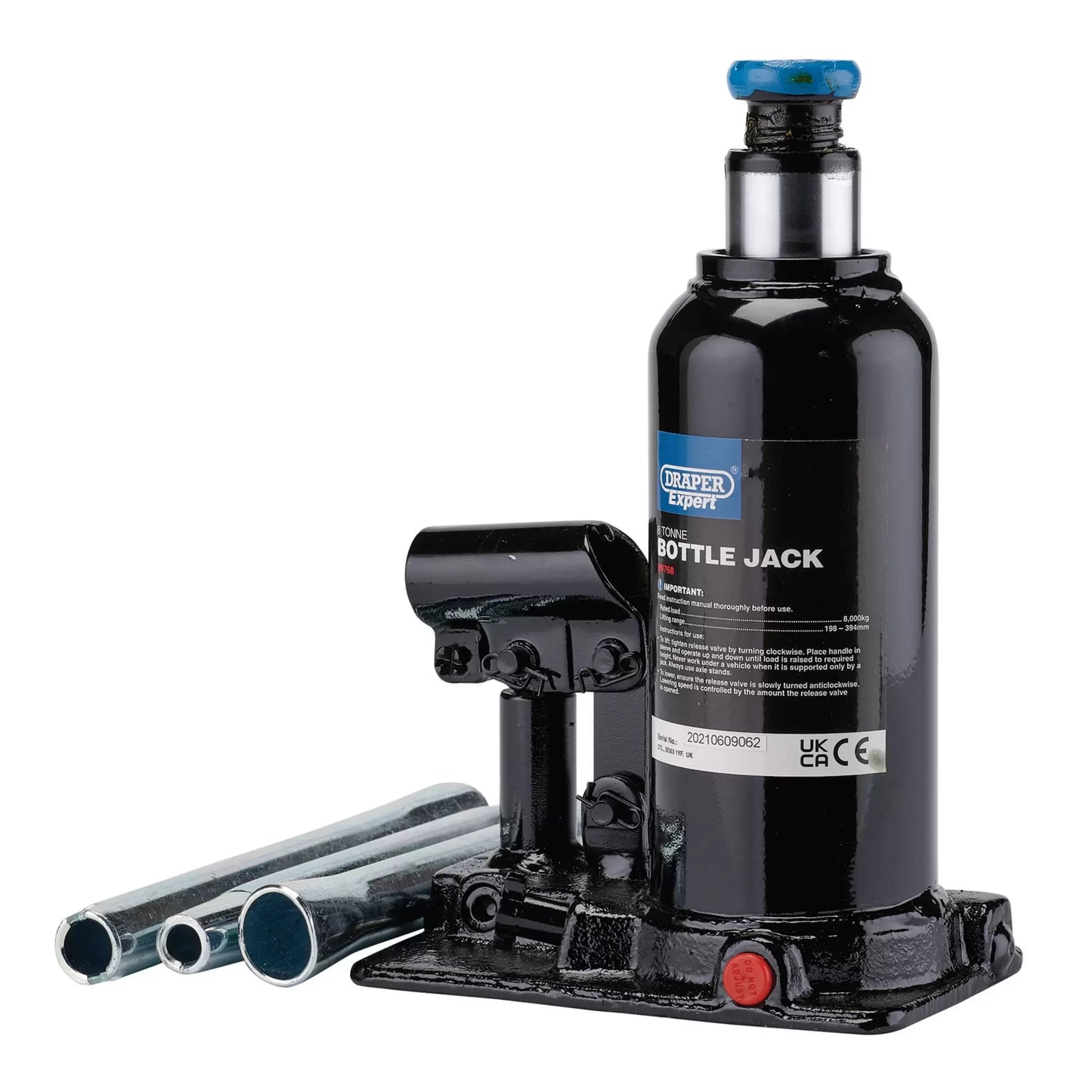 Draper Tools - 99768 - Draper Expert Hydraulic Bottle Jack, 8 Tonne