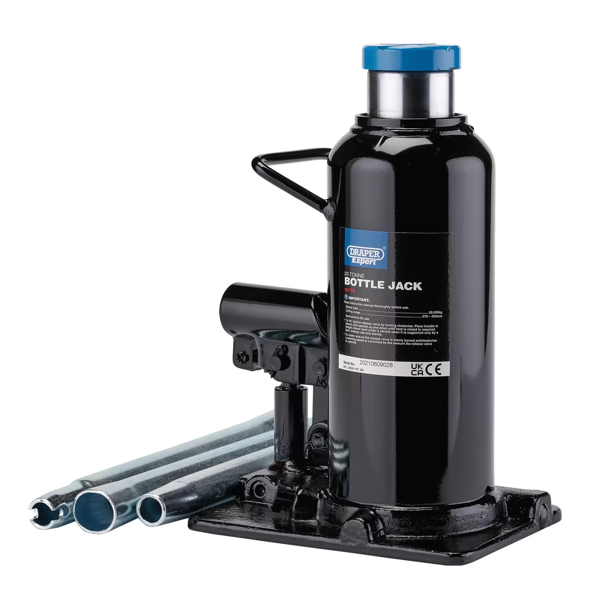 Draper Tools - 99770 - Draper Expert Hydraulic Bottle Jack, 20 Tonne