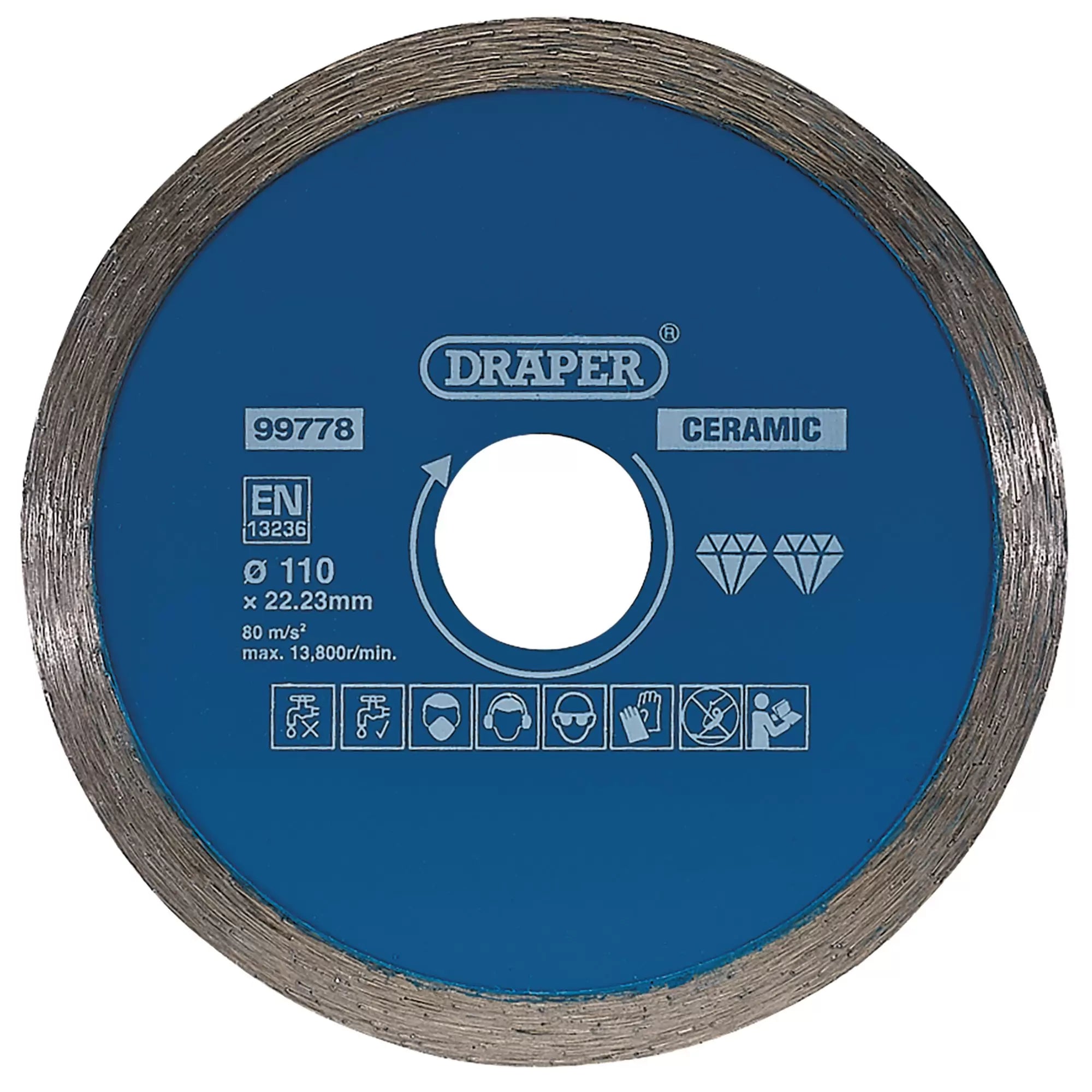 Draper Tools - 99778 - Continuous Diamond Blade, 110mm