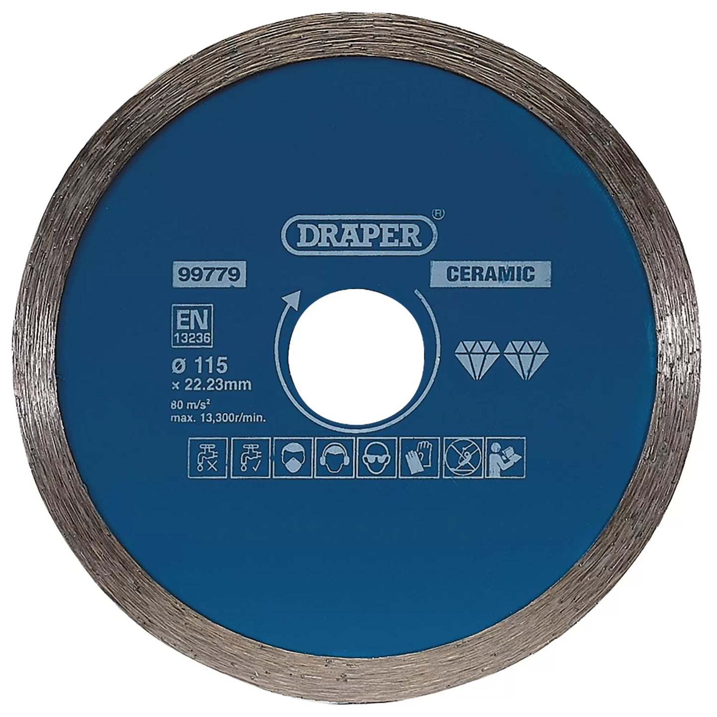 Draper Tools - 99779 - Continuous Diamond Blade, 115mm
