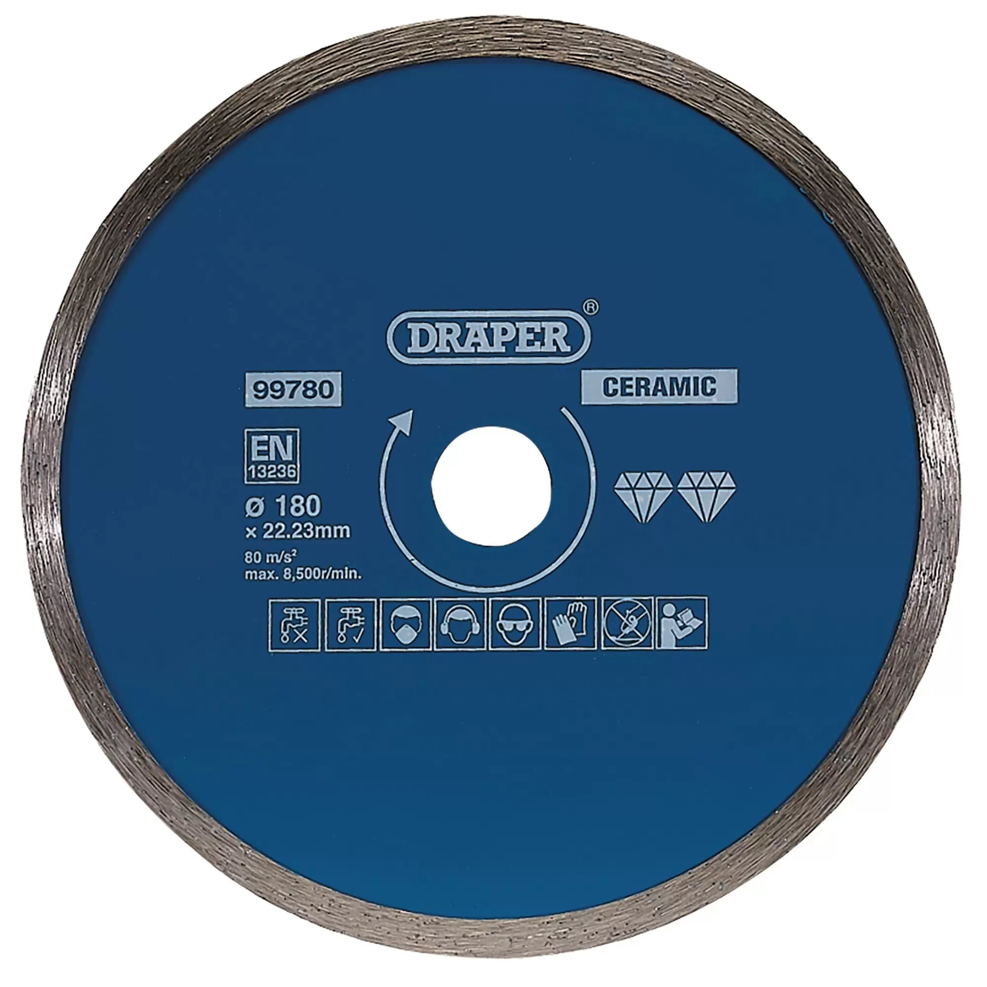 Draper Tools - 99780 - Continuous Diamond Blade, 180mm