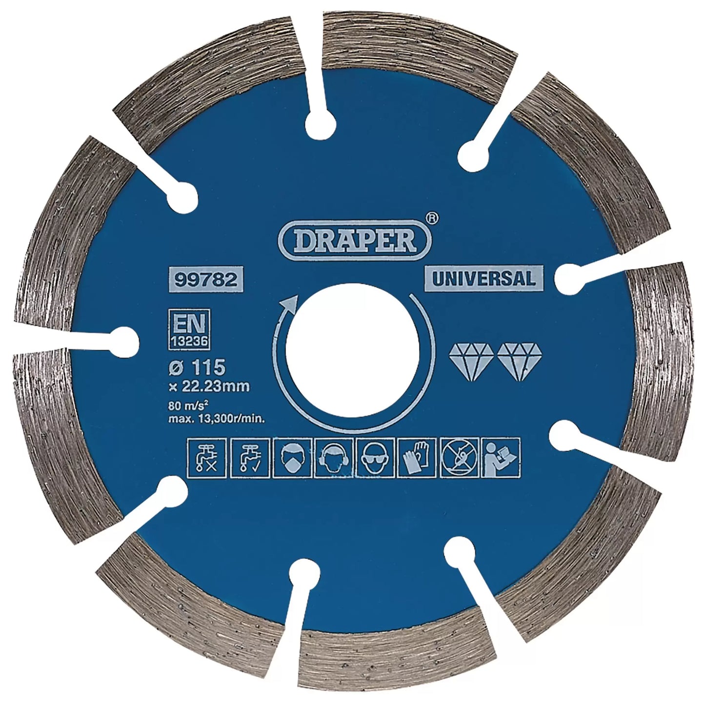 Draper Tools - 99782 - Segmented Diamond Blade, 115mm