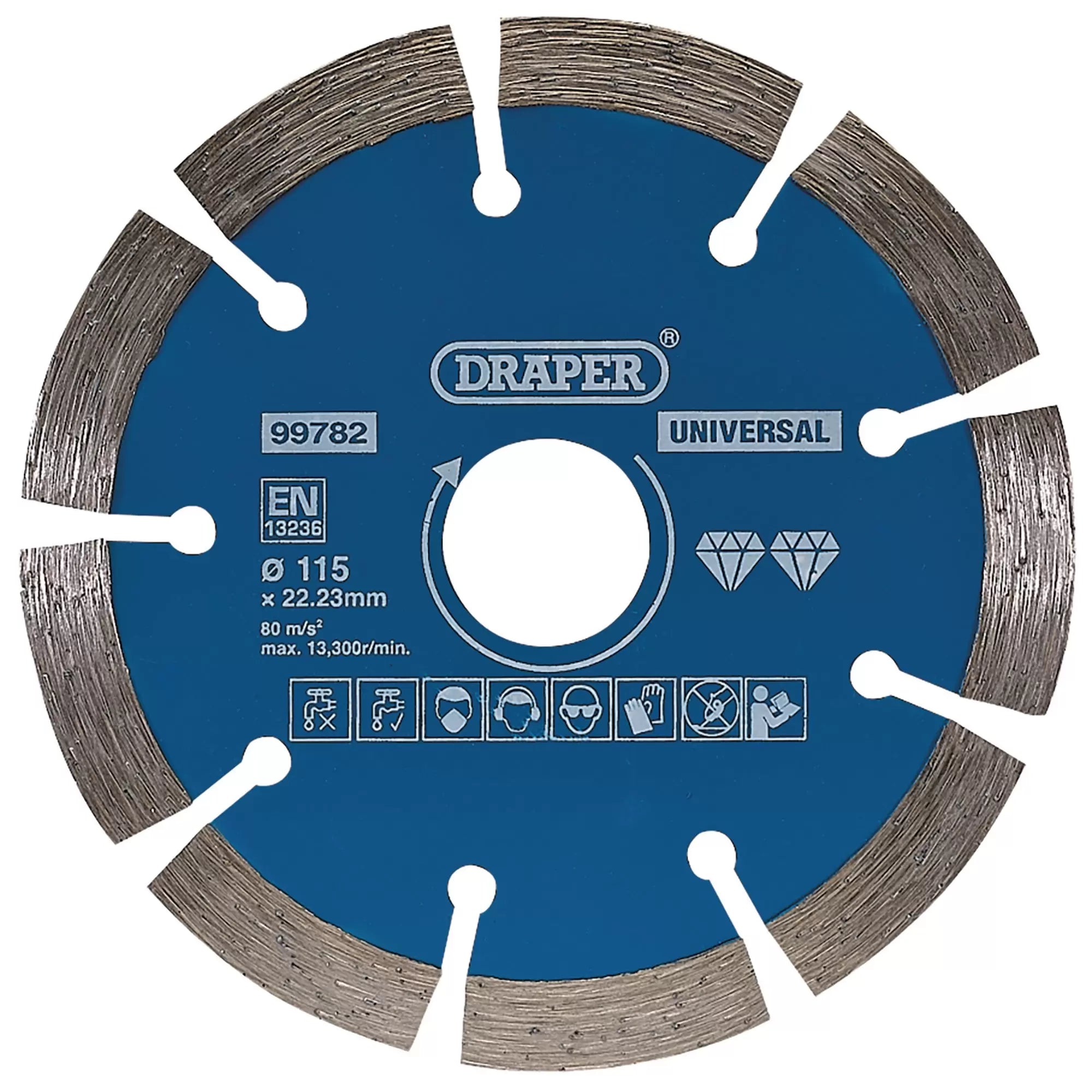 Draper Tools - 99782 - Segmented Diamond Blade, 115mm