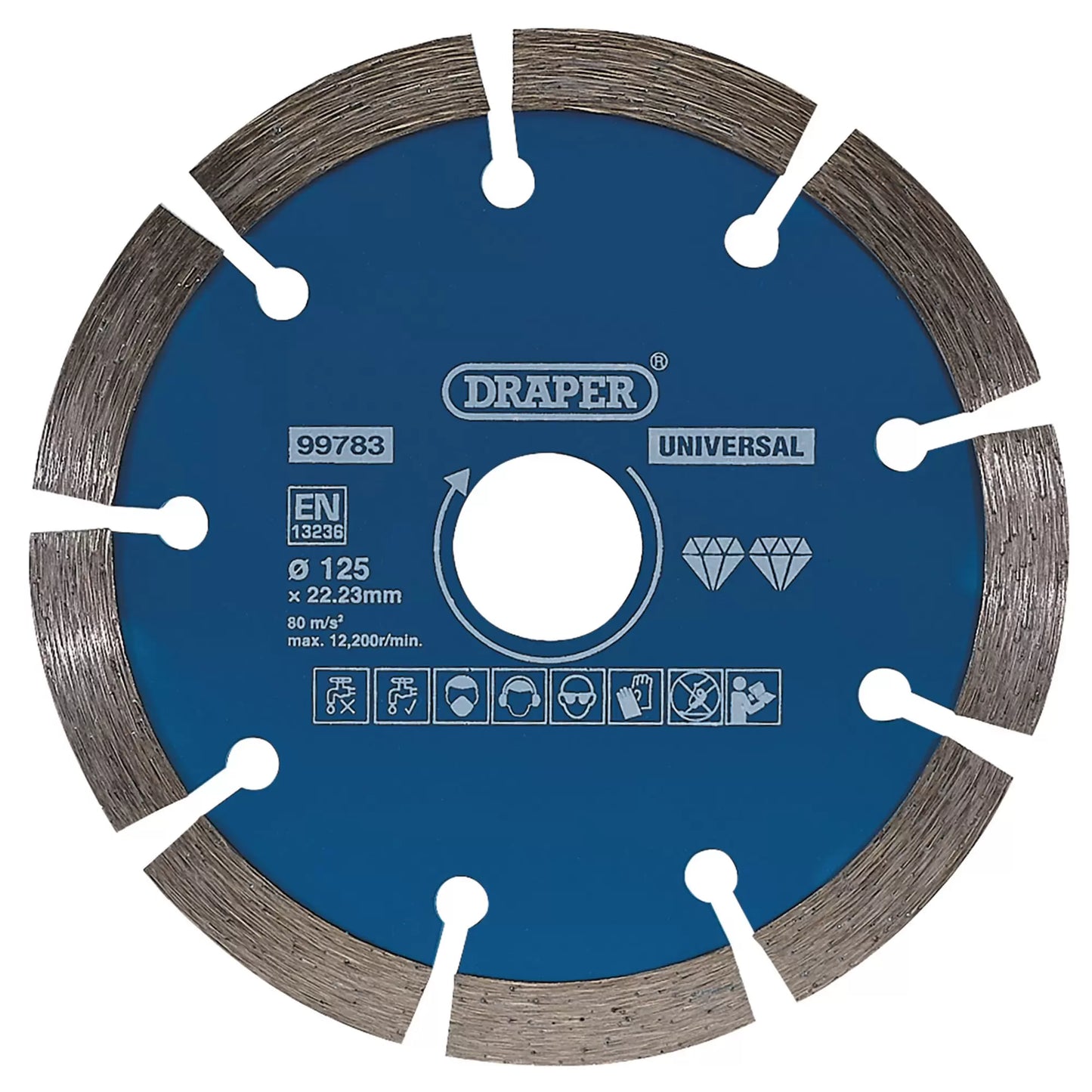 Draper Tools - 99783 - Segmented Diamond Blade, 125mm