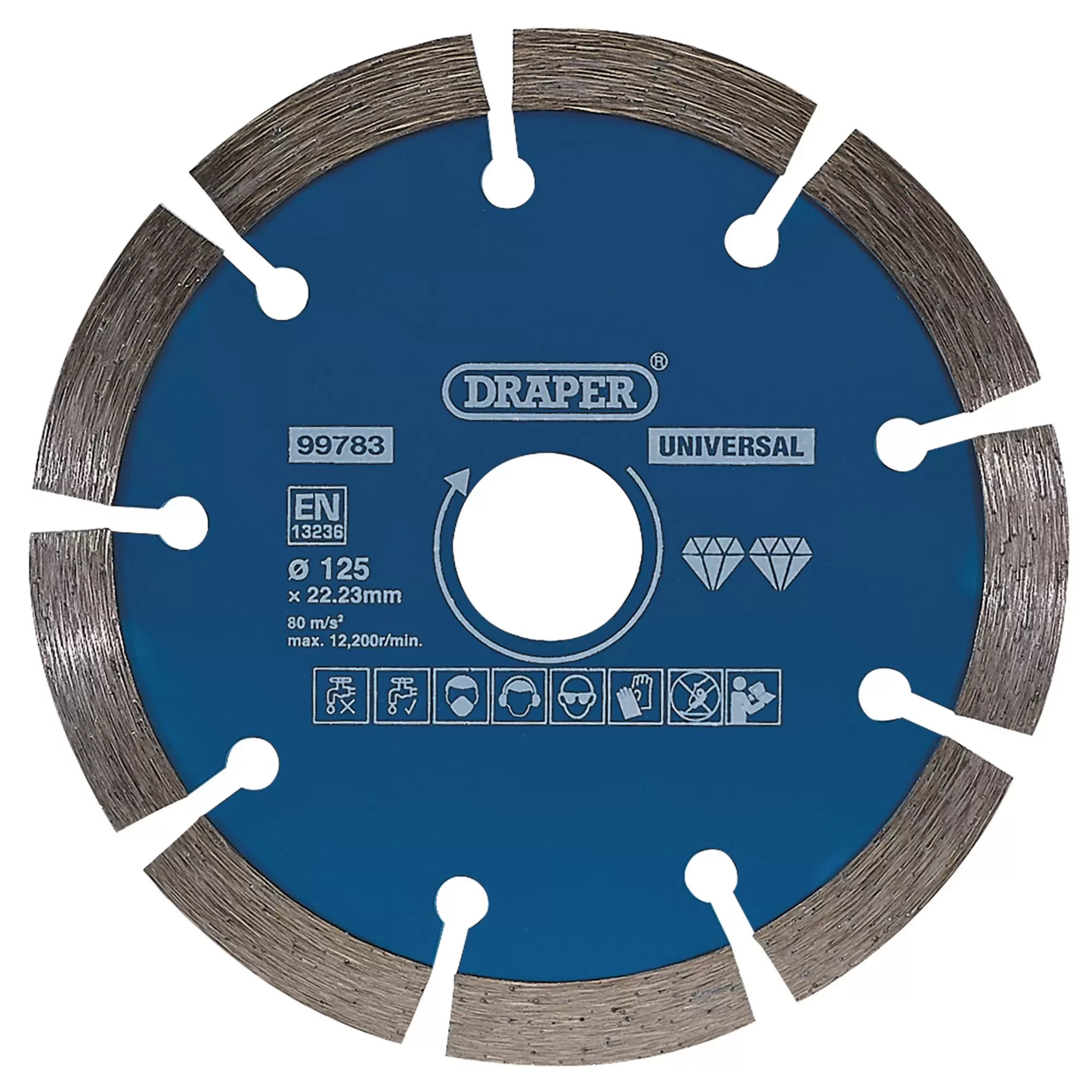 Draper Tools - 99783 - Segmented Diamond Blade, 125mm