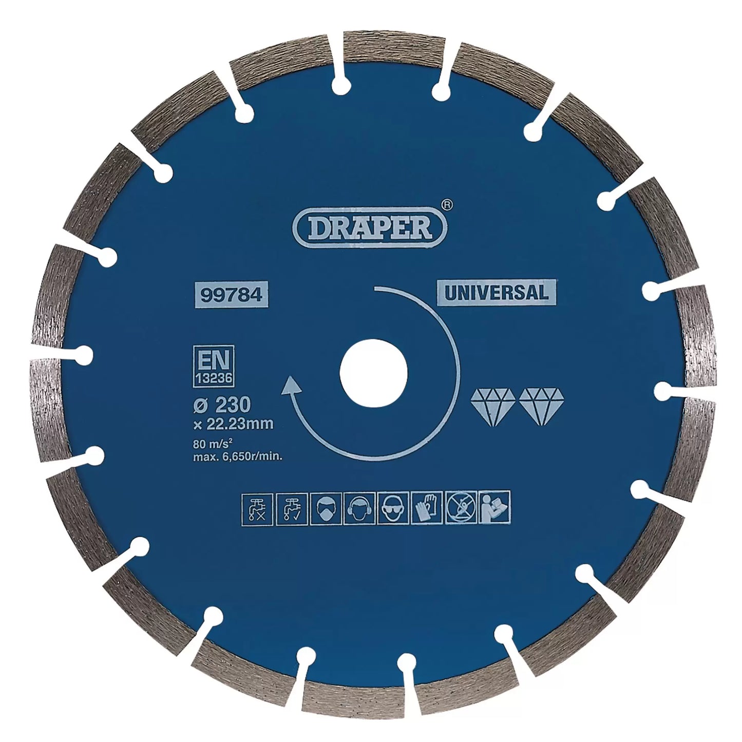 Draper Tools - 99784 - Segmented Diamond Blade, 230mm