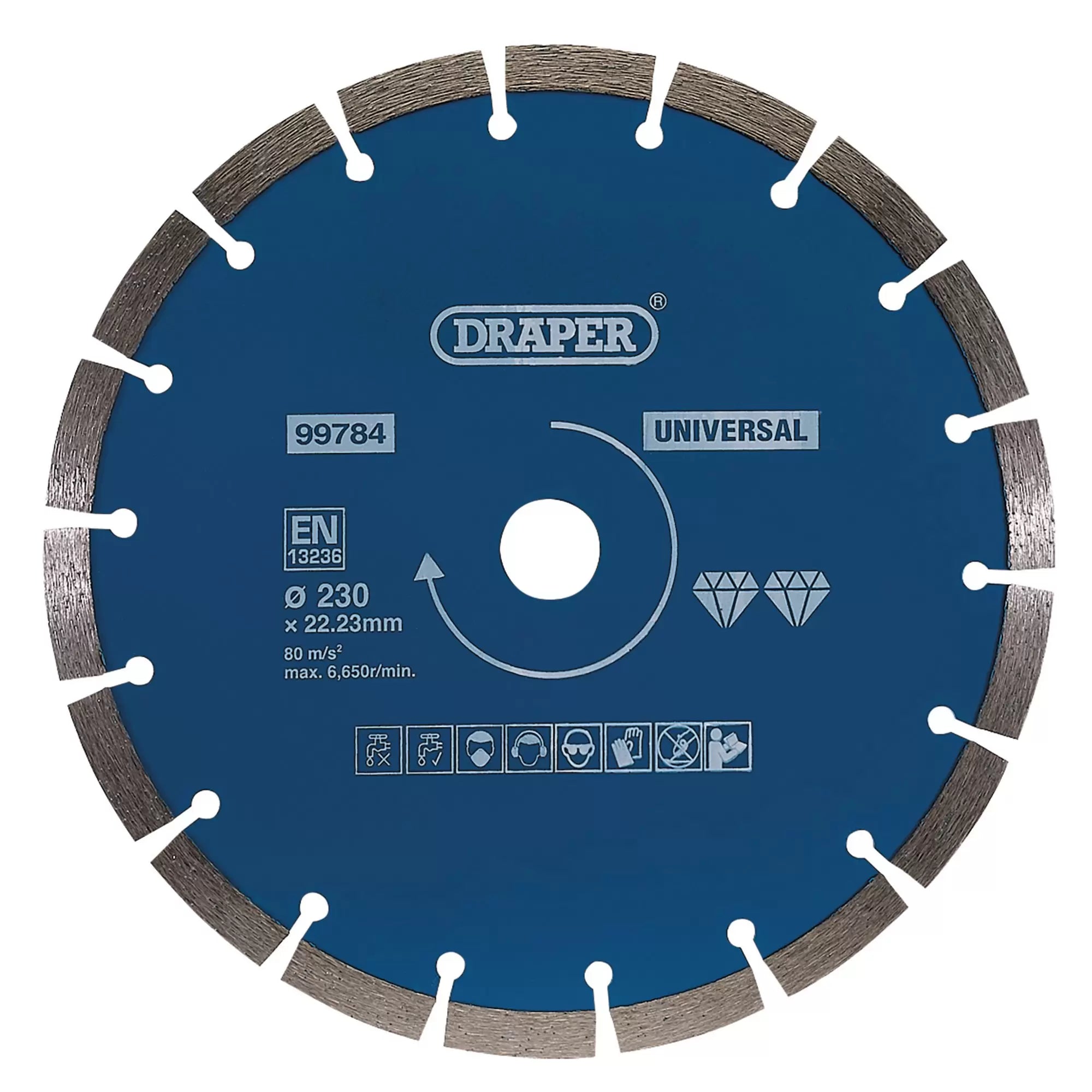 Draper Tools - 99784 - Segmented Diamond Blade, 230mm