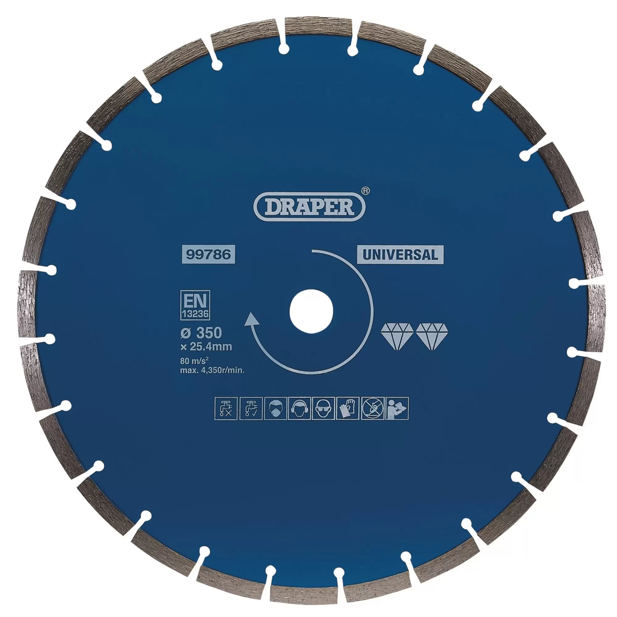 Draper Tools - 99786 - Segmented Diamond Blade, 350mm