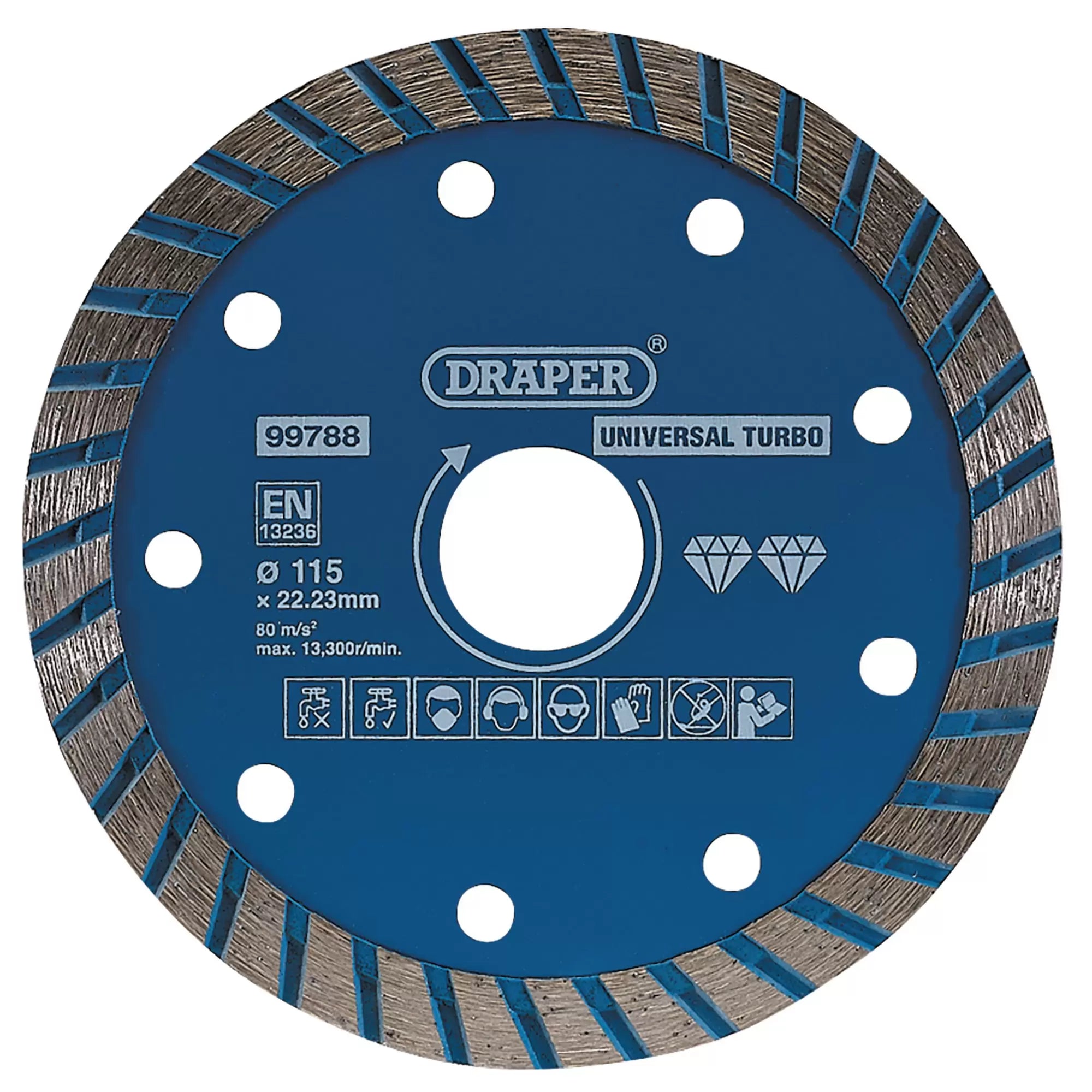 Draper Tools - 99788 - Turbo Diamond Blade, 115mm