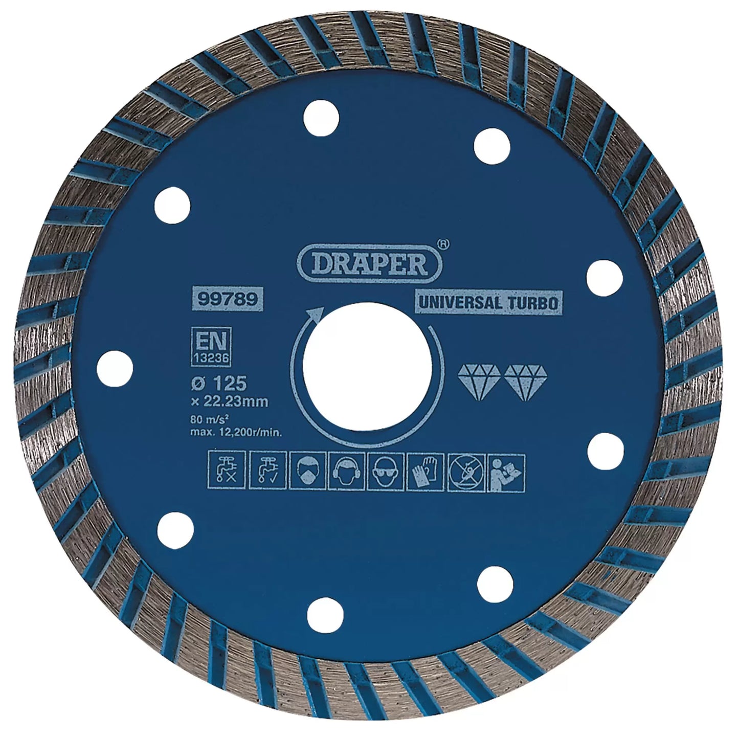 Draper Tools - 99789 - Turbo Diamond Blade, 125mm