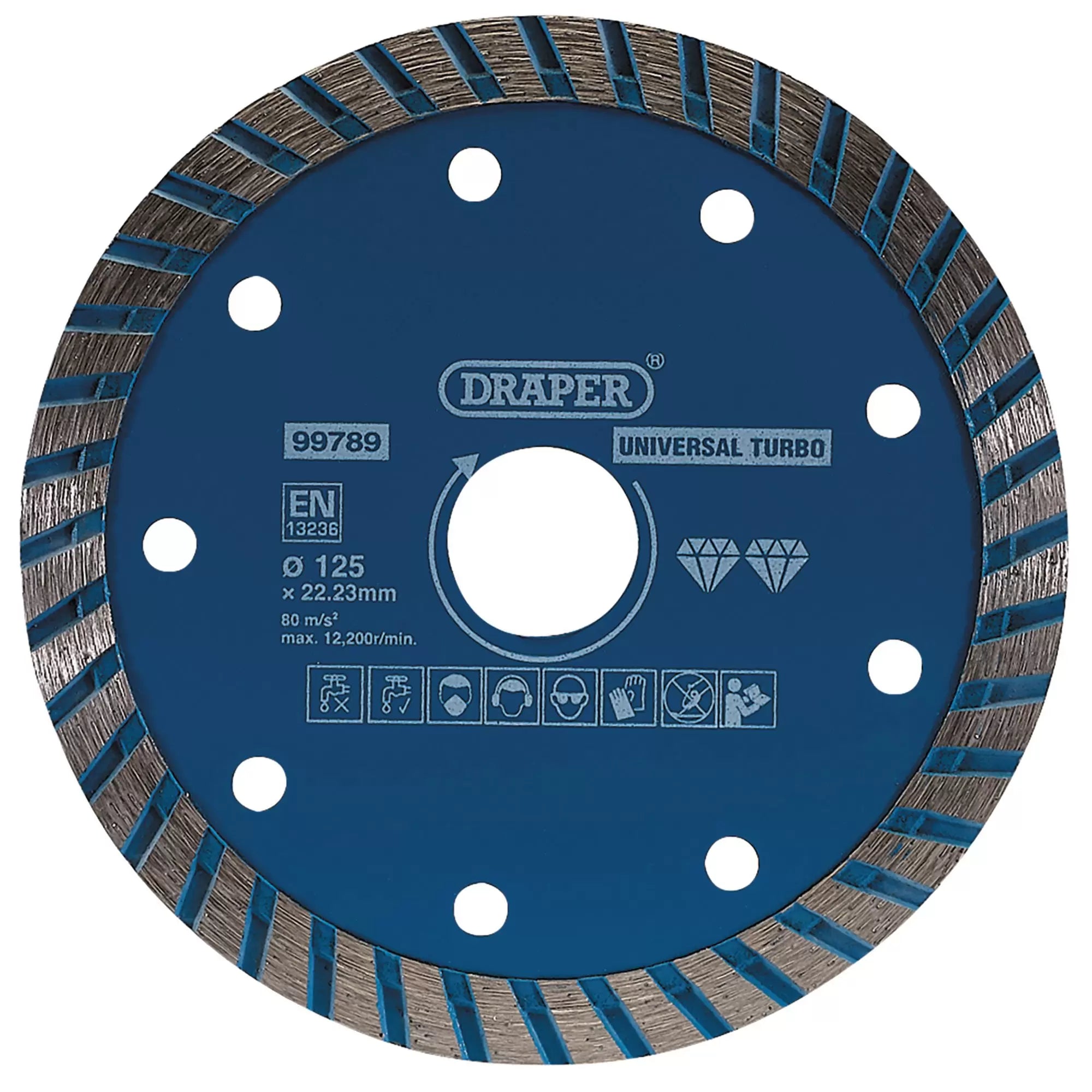 Draper Tools - 99789 - Turbo Diamond Blade, 125mm