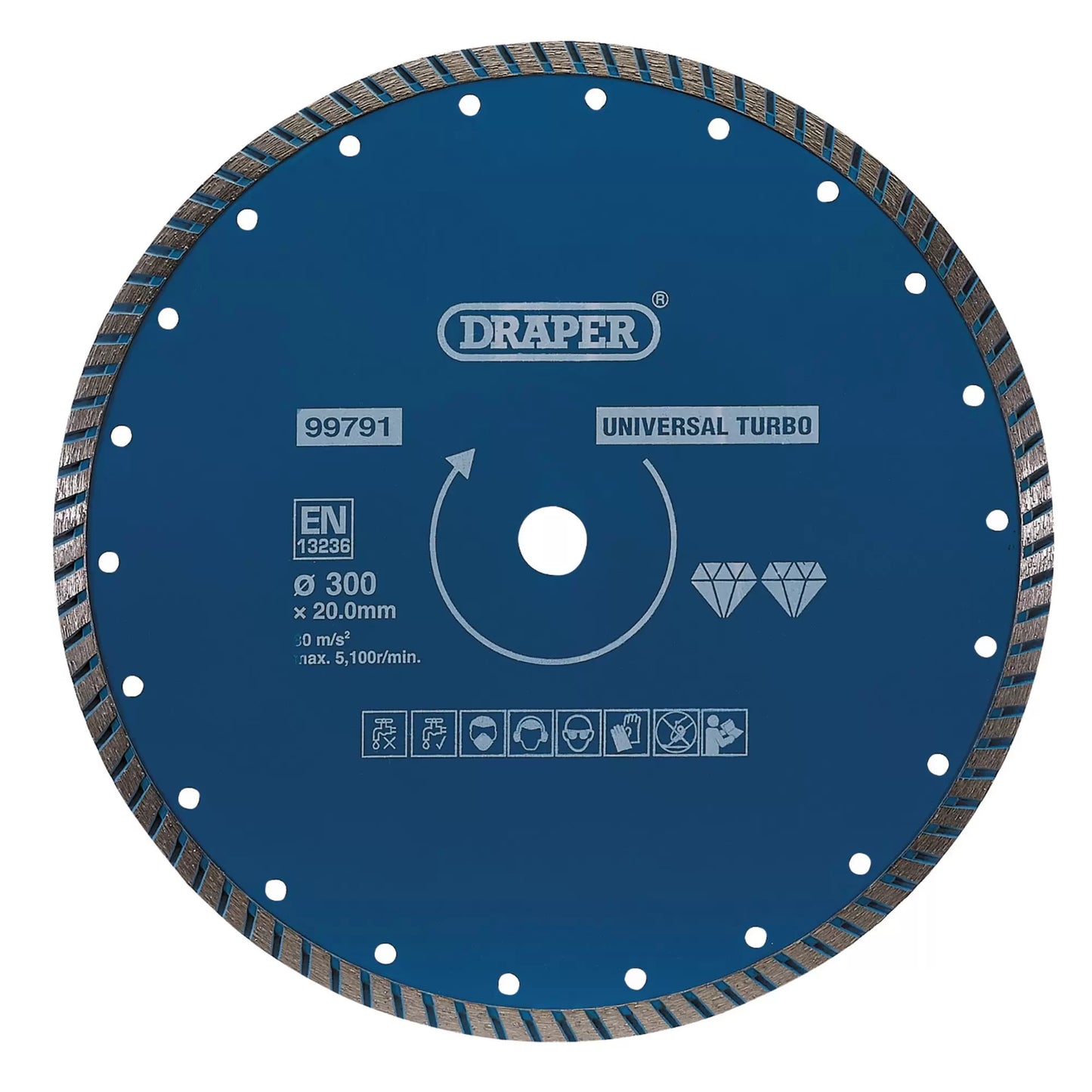 Draper Tools - 99791 - Turbo Diamond Blade, 300mm