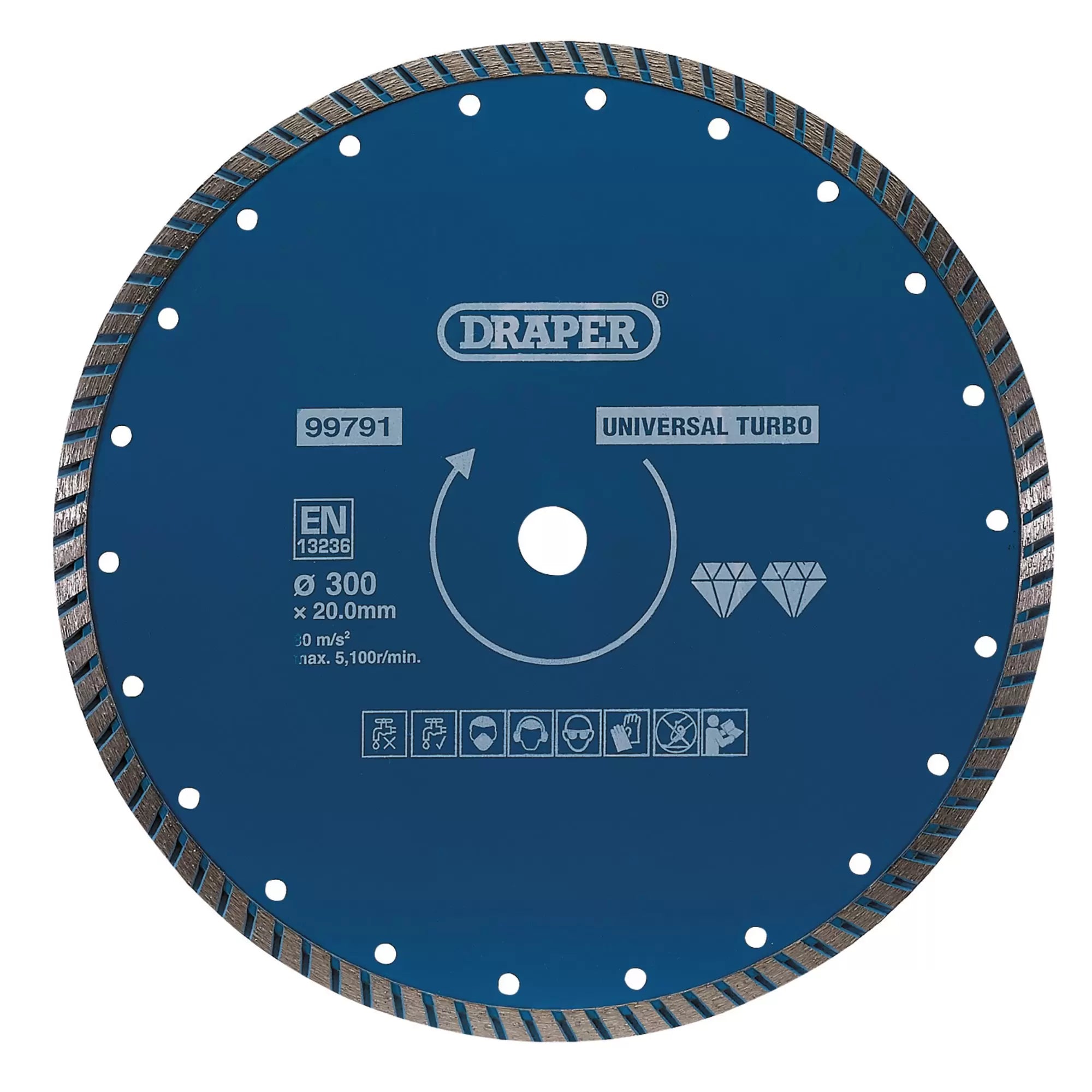 Draper Tools - 99791 - Turbo Diamond Blade, 300mm