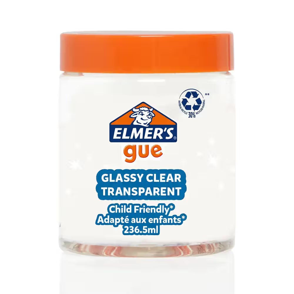 Elmer’s Ready Slime Kit, 236ml, Pre-Made Transparent Slime, Stretchy & Mess-Free Fun, No Mixing Required - Clear