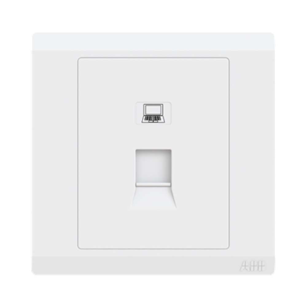 ABB 1 Gang Data Outlet RJ45 Plate only, Inora BL331, White