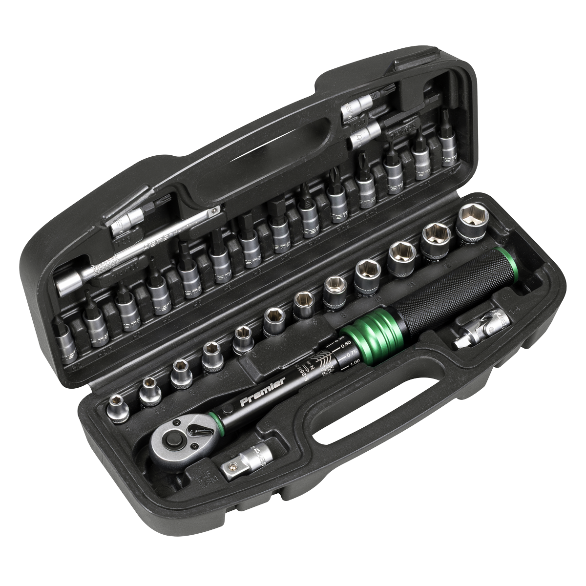 Torque Wrench Set 1/4"Sq Drive 5-25Nm 33pc [STW910B]