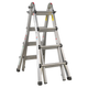 Aluminium 4-Way Telescopic Adjustable Height Ladder EN 131