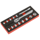 Premier Platinum Low Profile Socket Set 1/4" 15pc